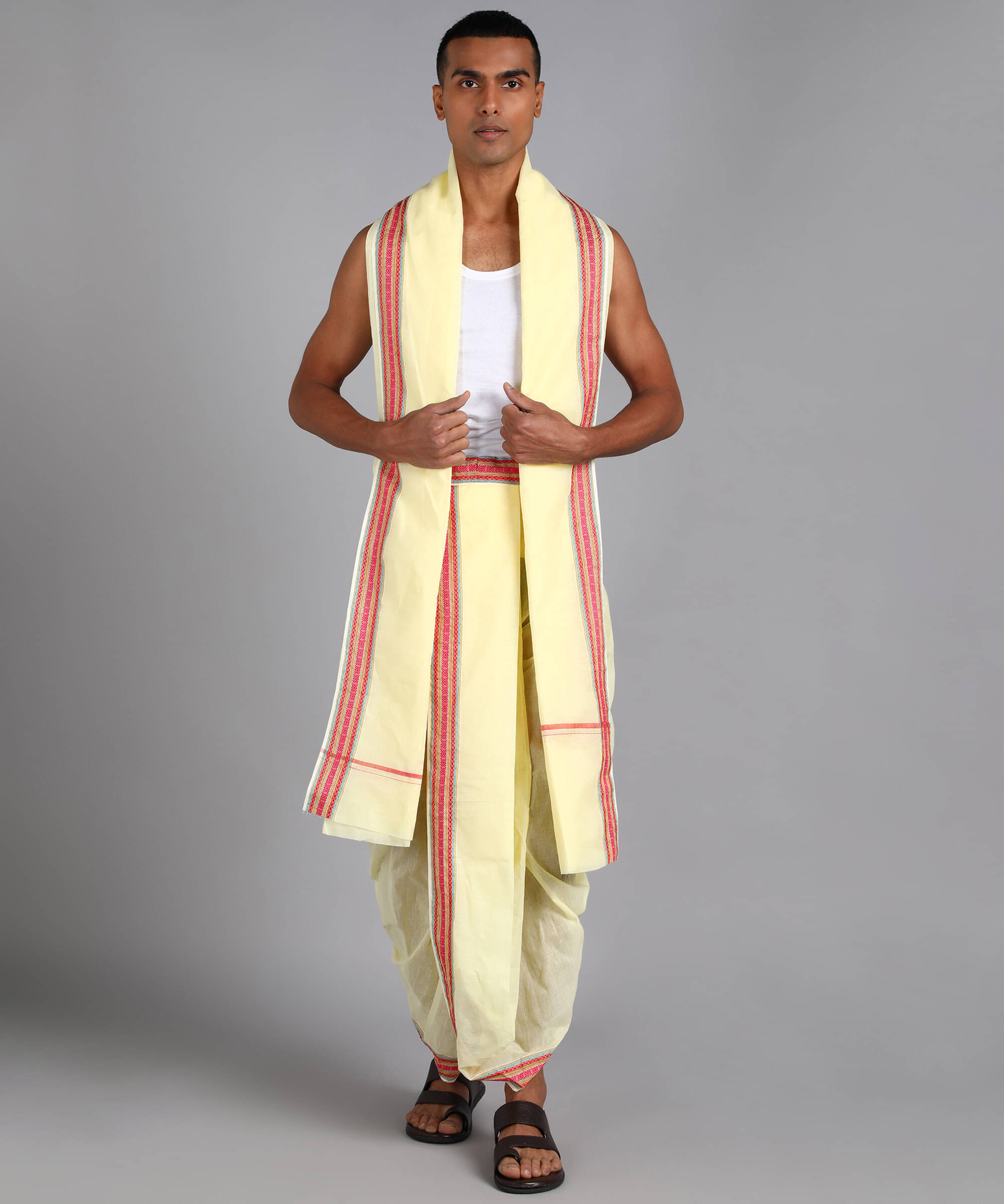 Sac shree aparajeet creations Cotton Men's Dhoti Yellow ( Pack of 1 ) Sac shree aparajeet creations Cotton Men's Dhoti Yellow ( Pack of 1 )