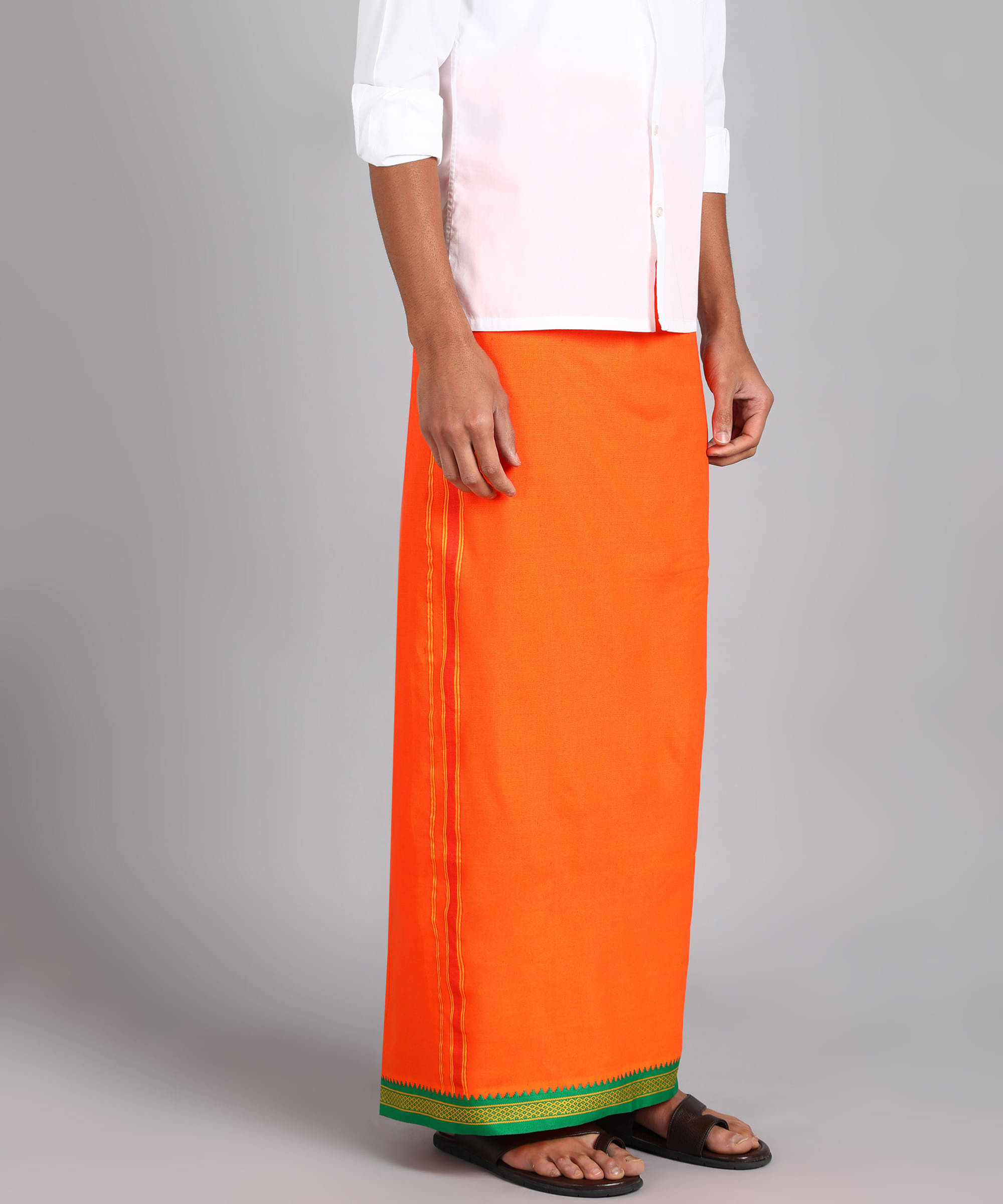     			Sac shree aparajeet creations Cotton Men's Lungi Orange ( Pack of 1 )