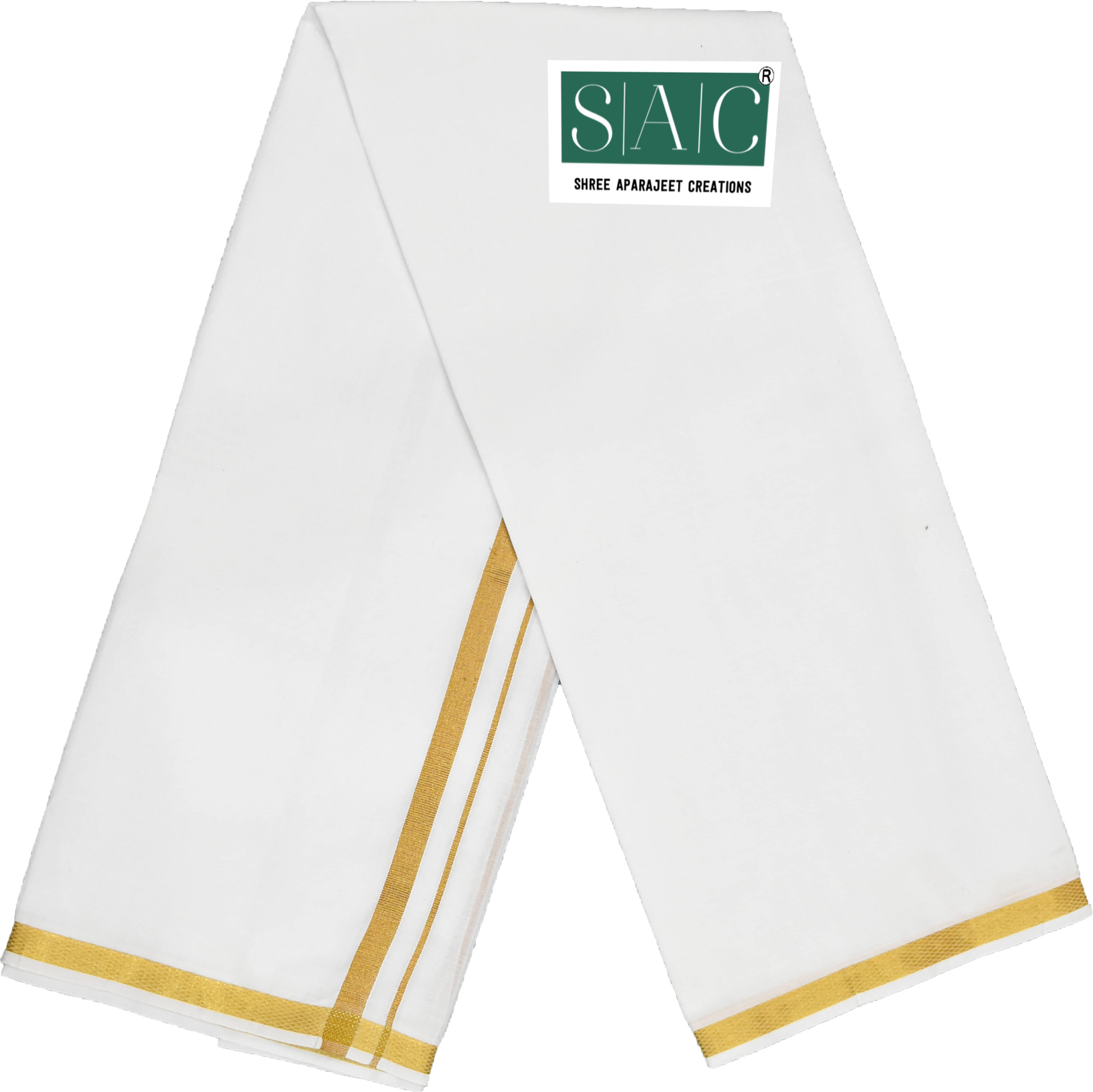 Sac shree aparajeet creations Cotton Men's Dhoti White ( Pack of 1 ) Sac shree aparajeet creations Cotton Men's Dhoti White ( Pack of 1 )