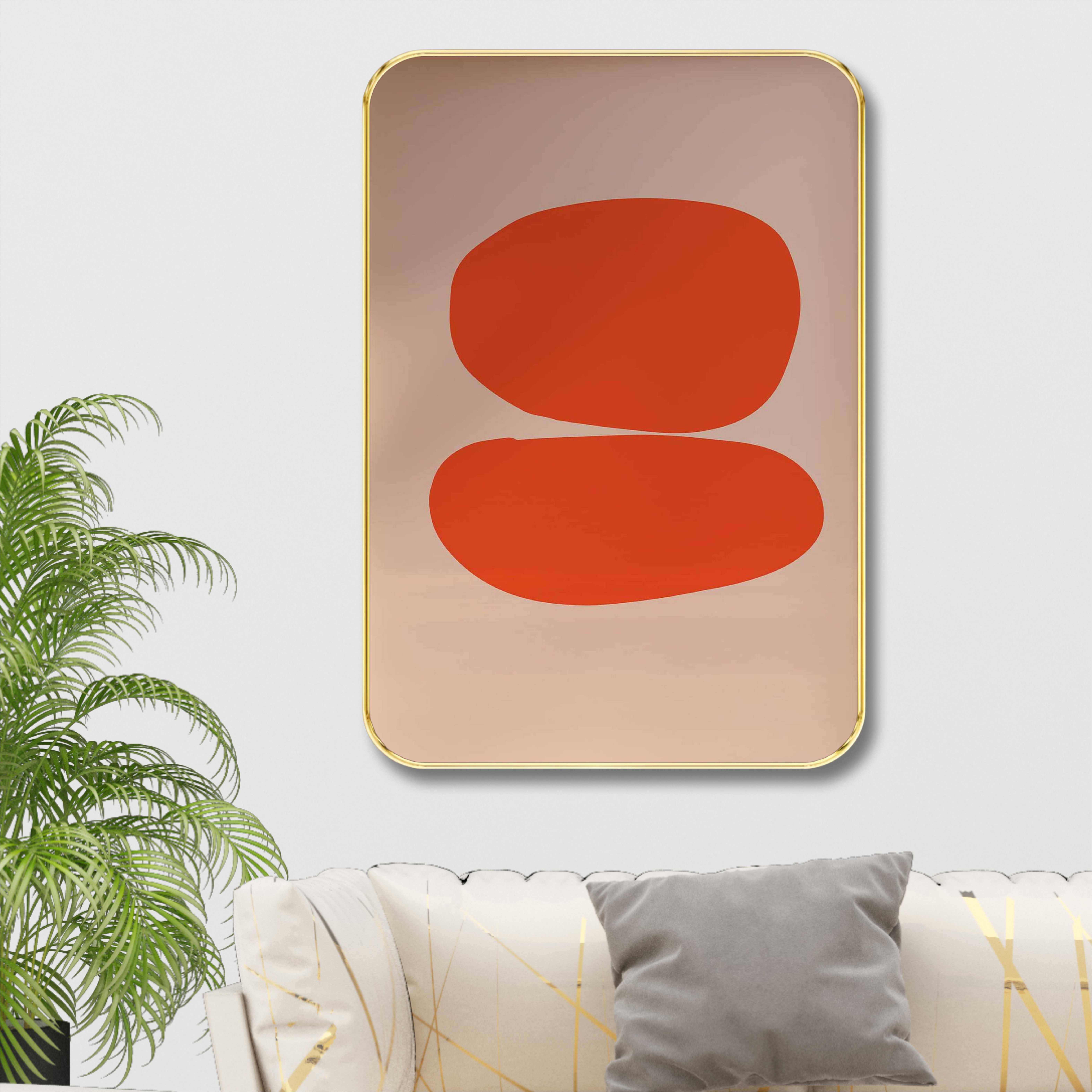 Saf Minimalist Abstract Wall Art – Red Organic Shapes on Beige Background – Modern Contemporary Painting for Home & Office Decor Saf Minimalist Abstract Wall Art – Red Organic Shapes on Beige Background – Modern Contemporary Painting for Home & Office Decor