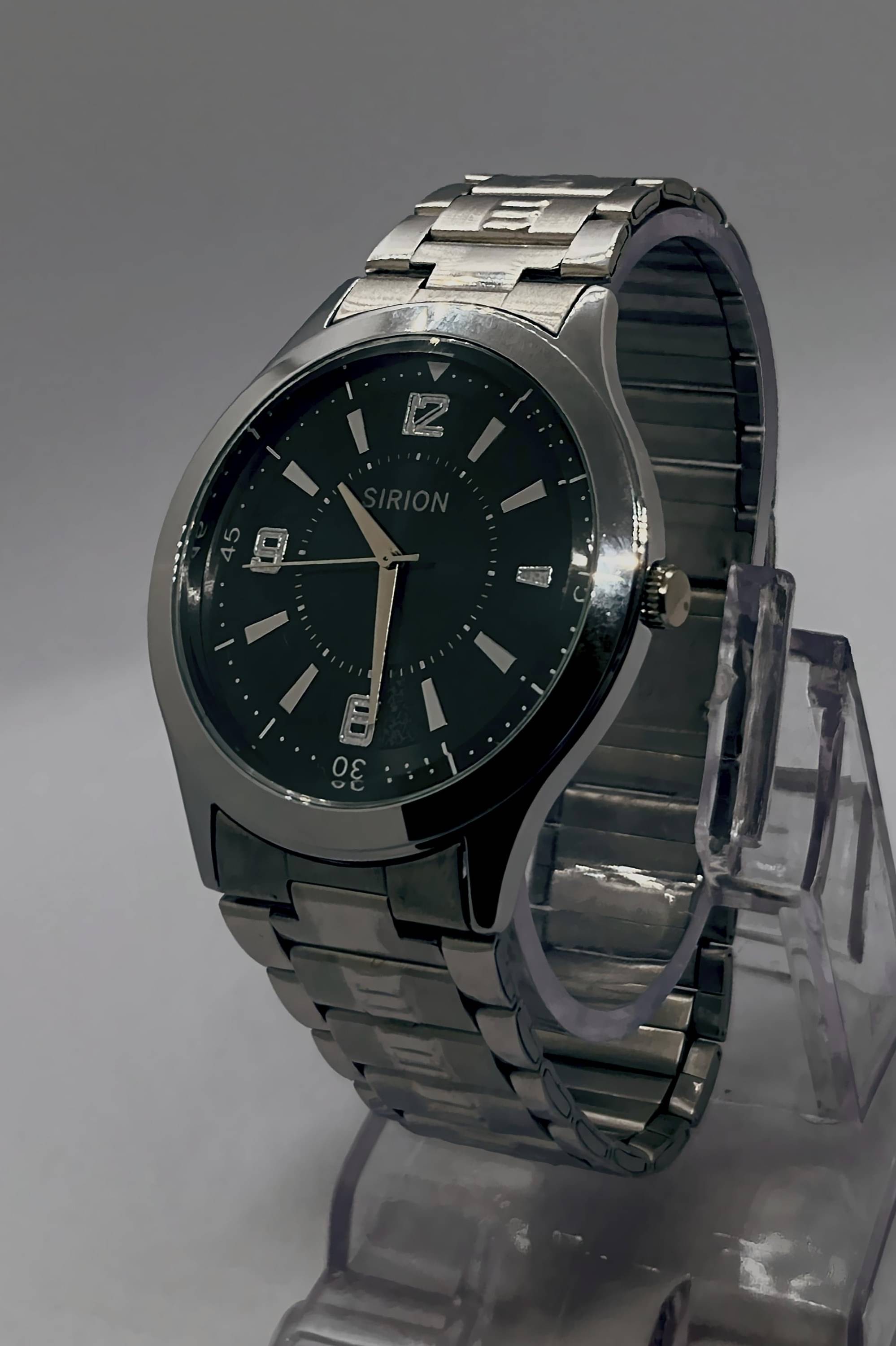     			Sirion Silver Metal Analog Men's Watch