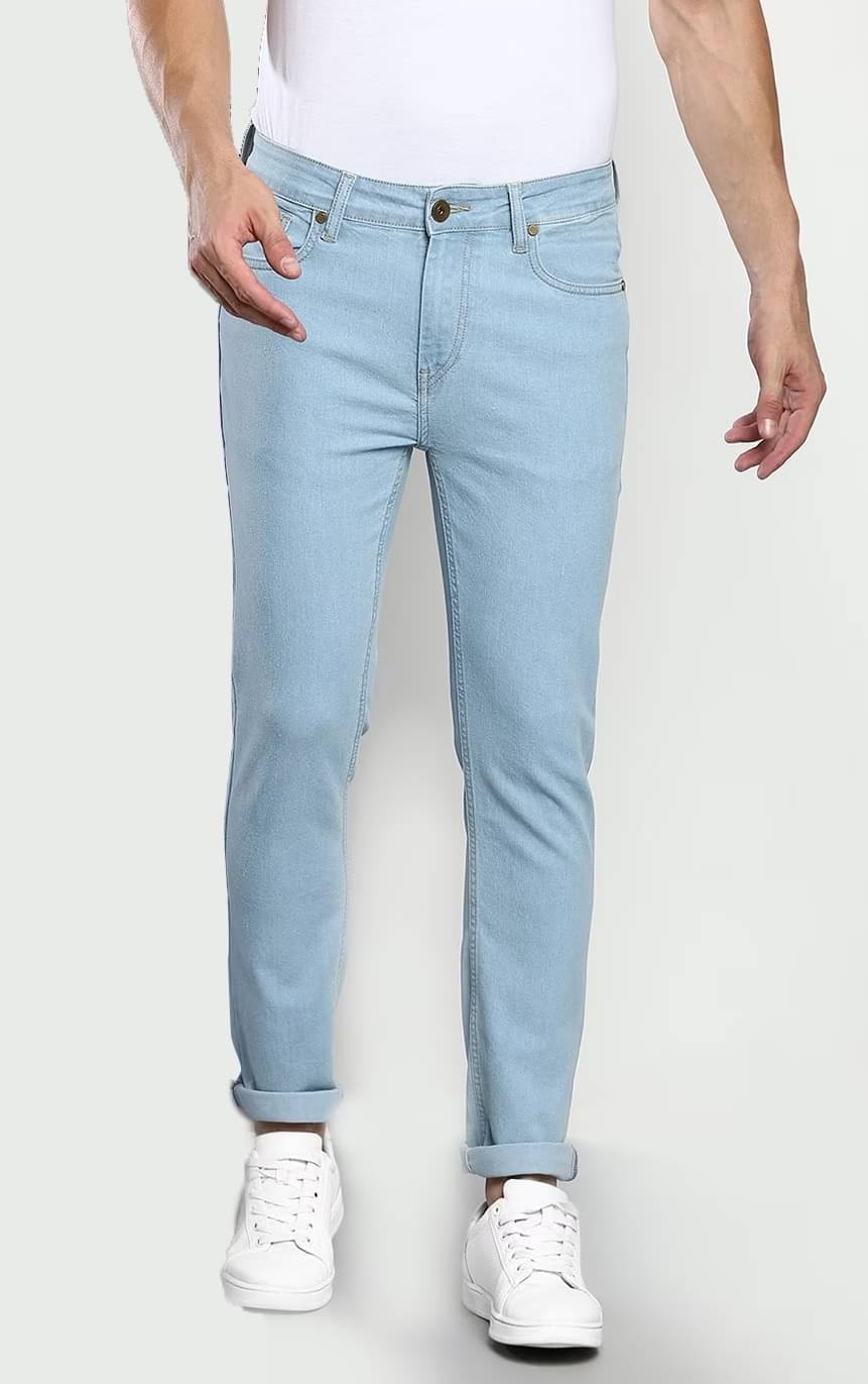 WHATON Regular Fit Clean Look Men's Jeans - Light Blue ( Pack of 1 ) WHATON Regular Fit Clean Look Men's Jeans - Light Blue ( Pack of 1 )