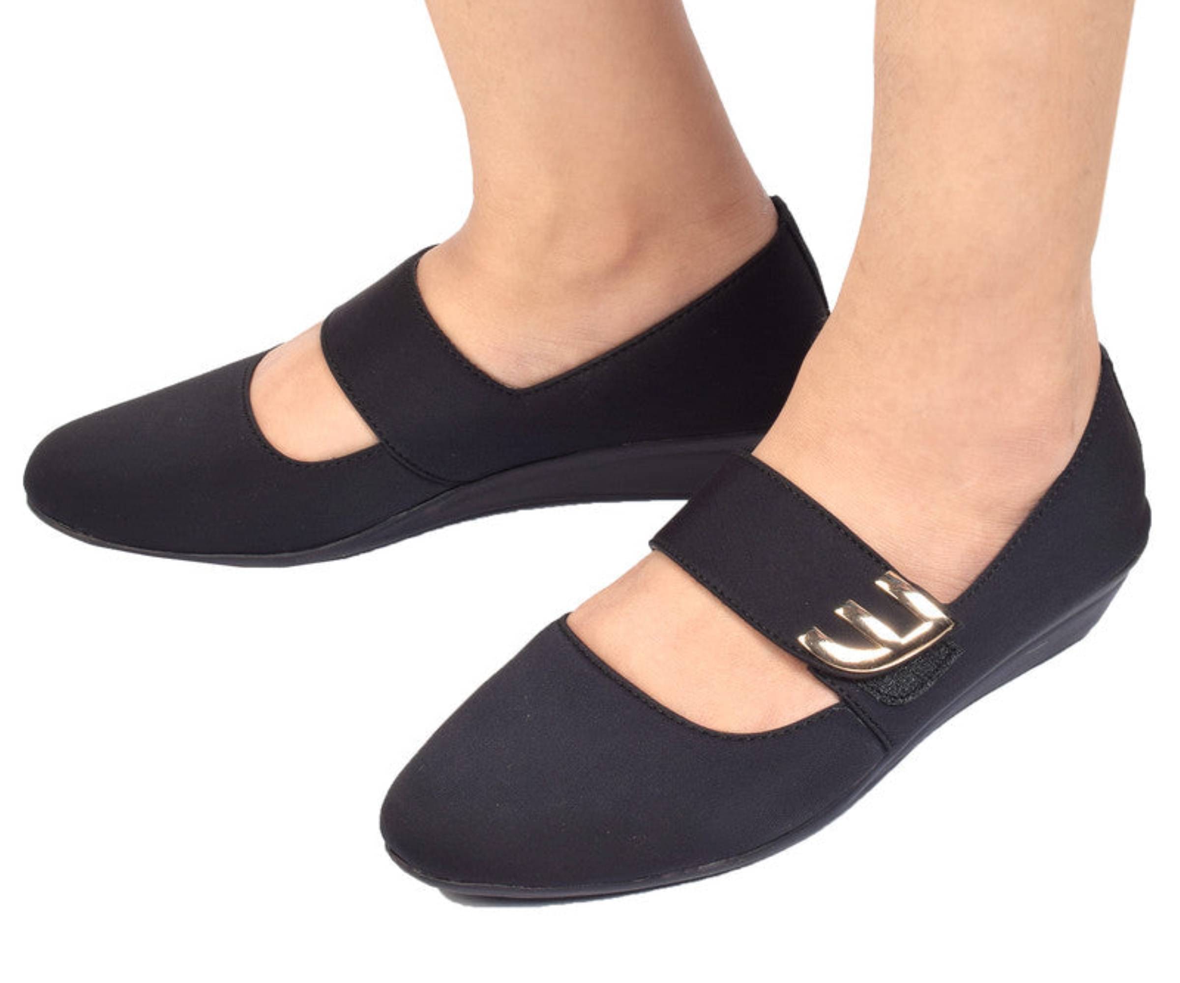 XE Looks Black Women's Slip On Heels     			XE Looks Black Women's Slip On Heels