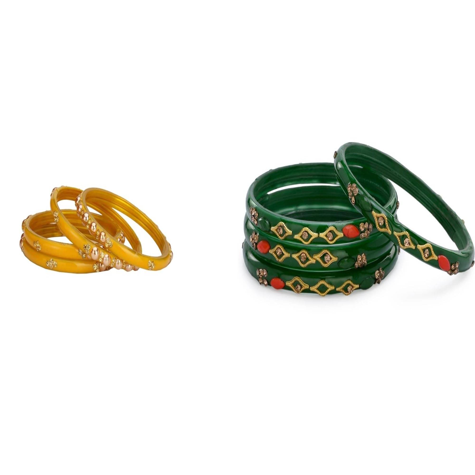     			Somil Multicolor Bangle Set ( Pack of 2 )