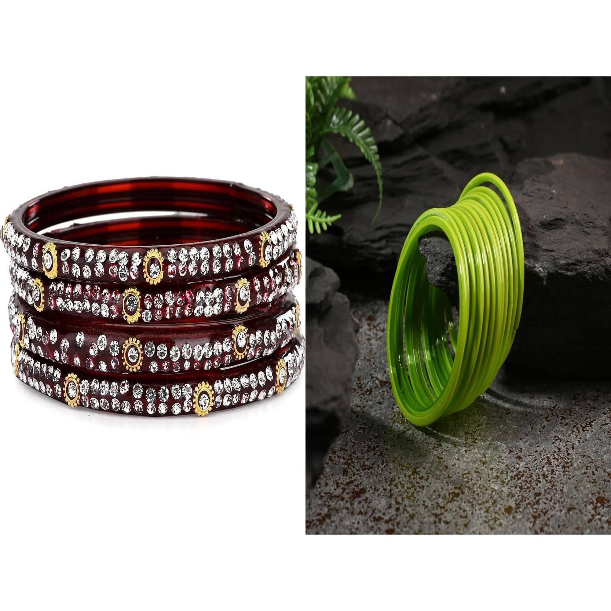     			Somil Multicolor Bangle Set ( Pack of 2 )