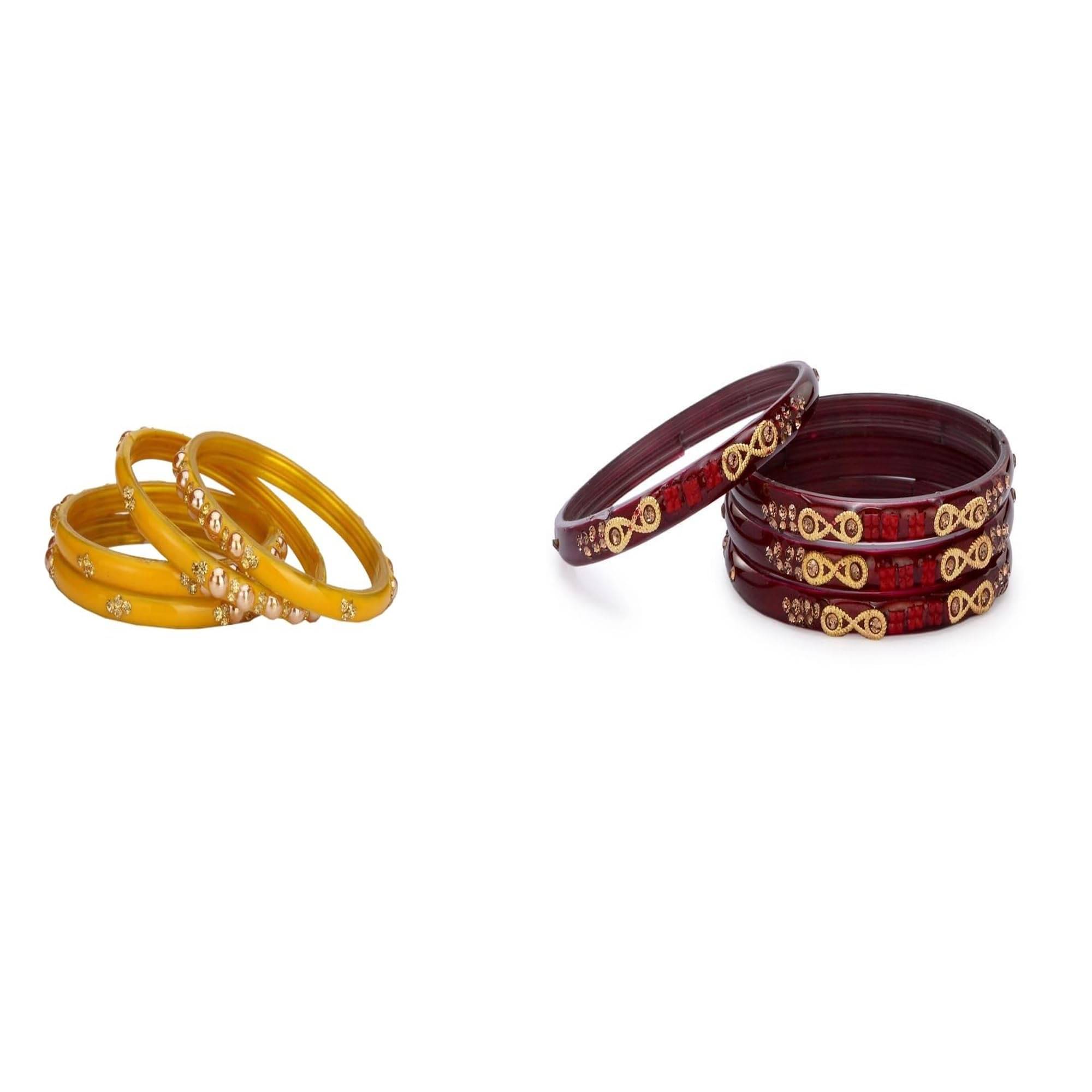     			Somil Multicolor Bangle Set ( Pack of 2 )