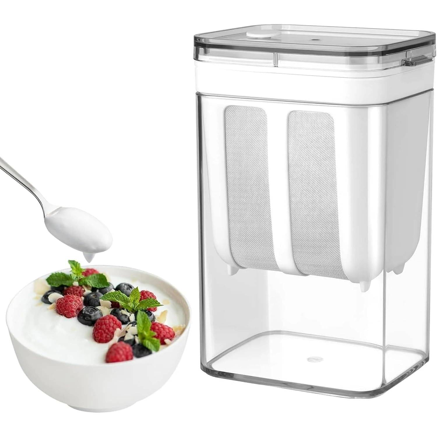     			1100ML Yogurt Strainer with Fine Mesh Bag & Lid