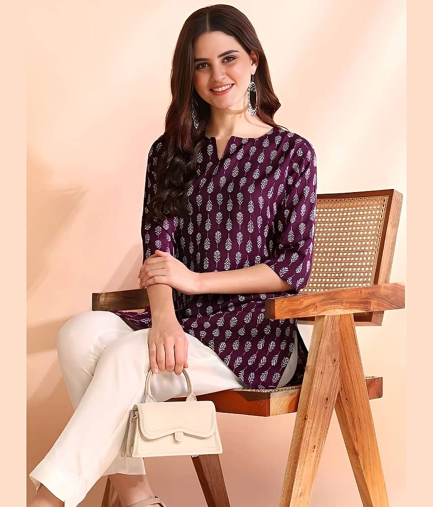 AK FASHION MALL Women Cotton Blend Printed Alia Cut Kurti ( Pink ) - Kurtis, Tunics | Buy online on ZillyBuy