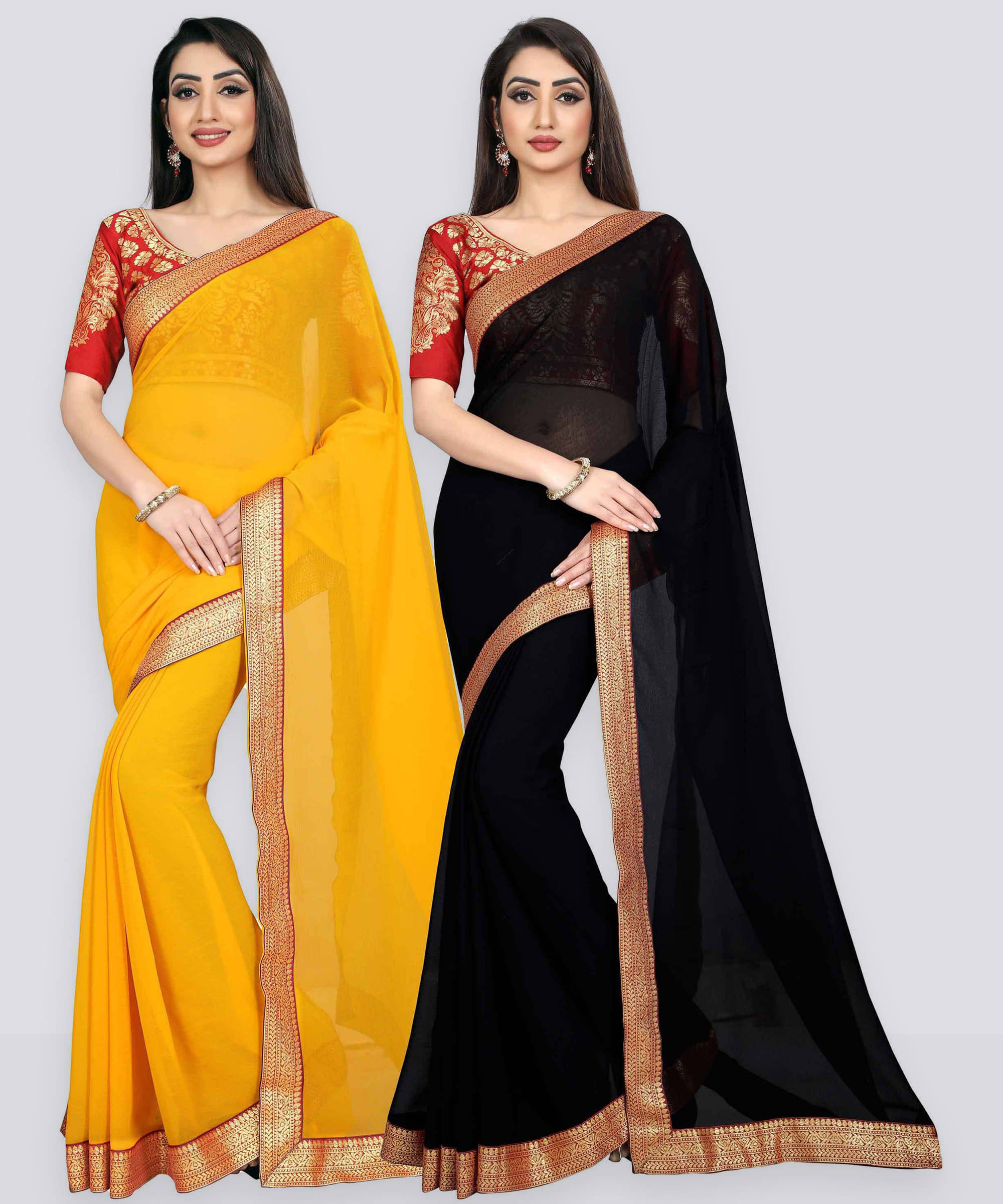     			ANAND SAREE Georgette Woven Regular Saree With Unstitched Blouse Piece ( Black )