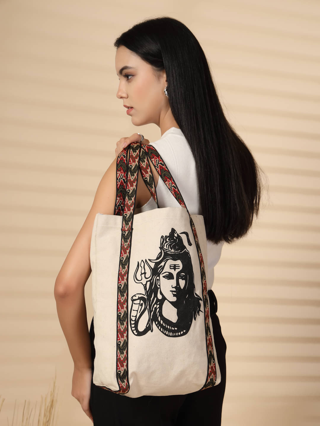     			ASIAN Jhola Fabric Set of 1 ( White )