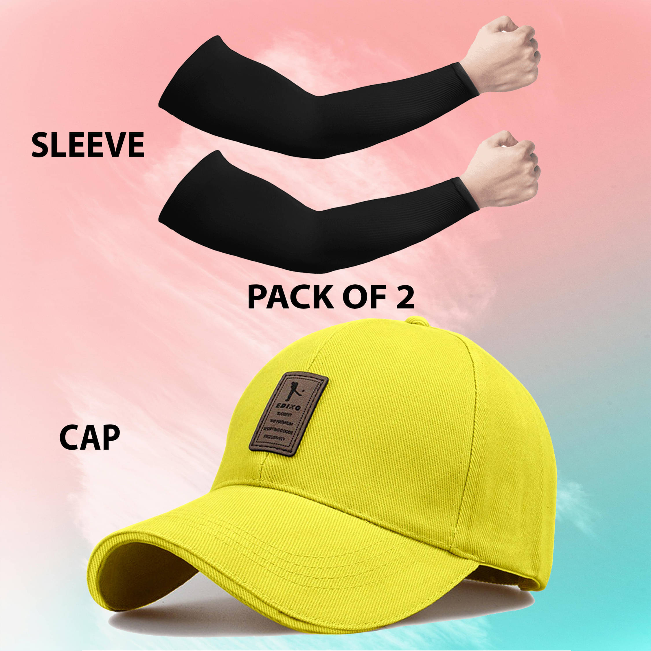     			Alamos Pack of 2 Cotton Men's Cap ( Yellow )