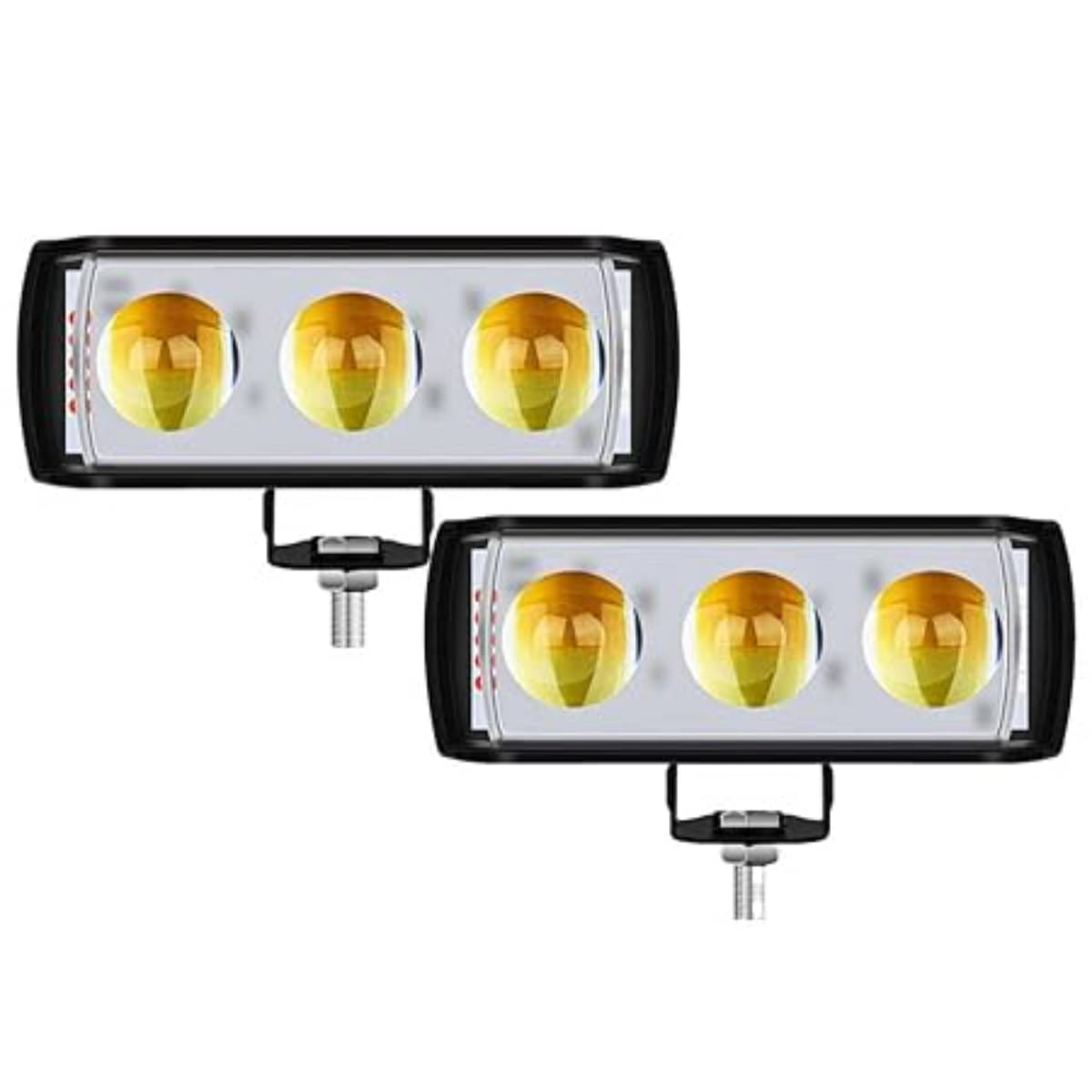 Auto Care 3 Lens LED Fog Light (set of 2) 60W 12V – Super Bright Dual Color White/Yellow Beam & Red Blue Strobe Flash, Waterproof, Switch Auto Care 3 Lens LED Fog Light (set of 2) 60W 12V – Super Bright Dual Color White/Yellow Beam & Red Blue Strobe Flash, Waterproof, Switch
