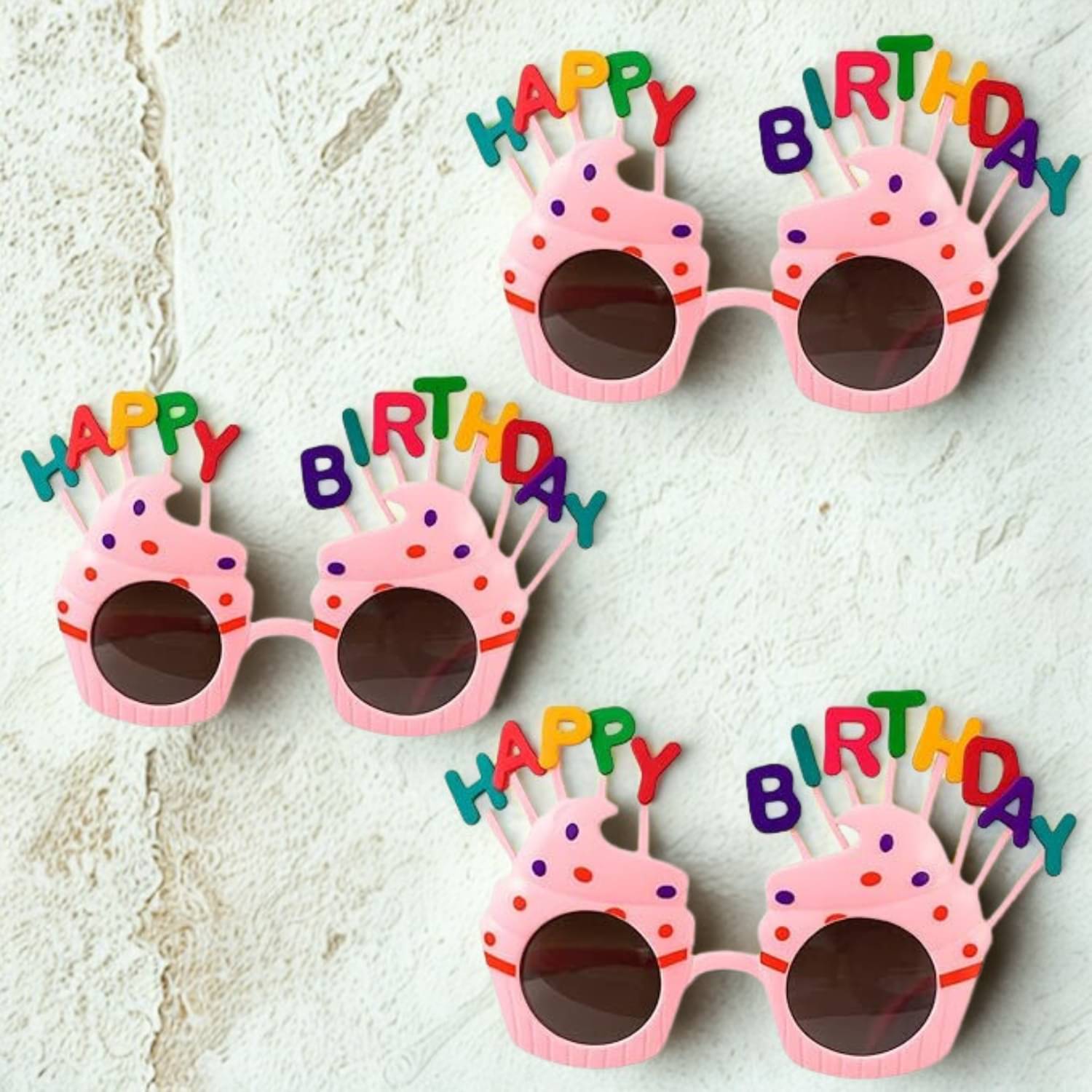     			Baskety Fluorescent Pink Round Sunglasses ( Pack of 3 )