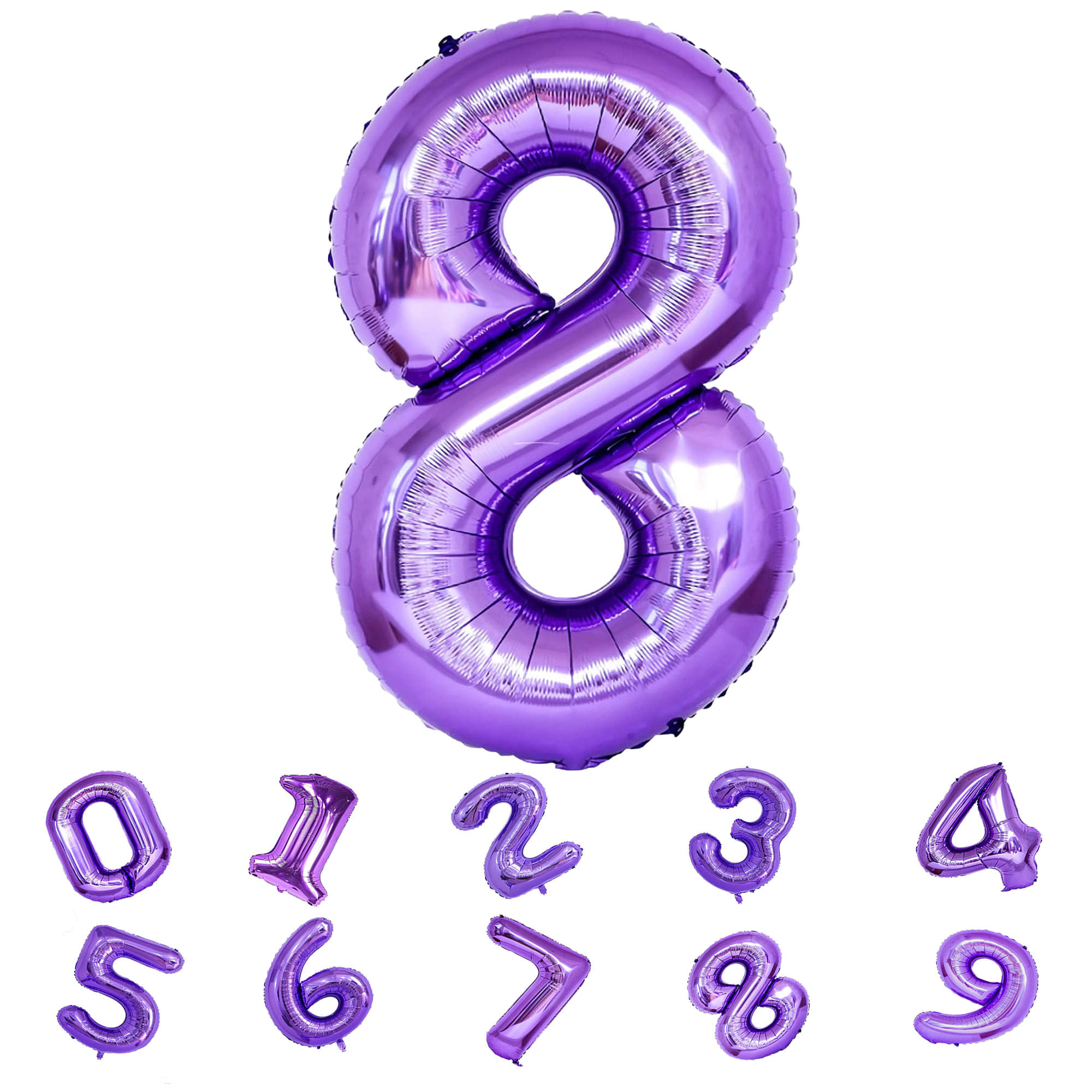     			Bubble Bells Number 8 Purple Foil Balloon, For 8th Birthday, Anniversary & Party Decoration kit, 32 Inch Eight Numbers Red Foil Helium Balloon| Birthday Background Decoration Kit