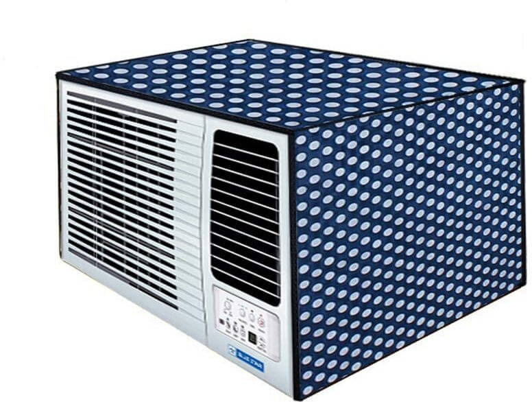     			CASA FURNISHING Single Polyester Blue AC Cover for 1.5 Ton Window AC