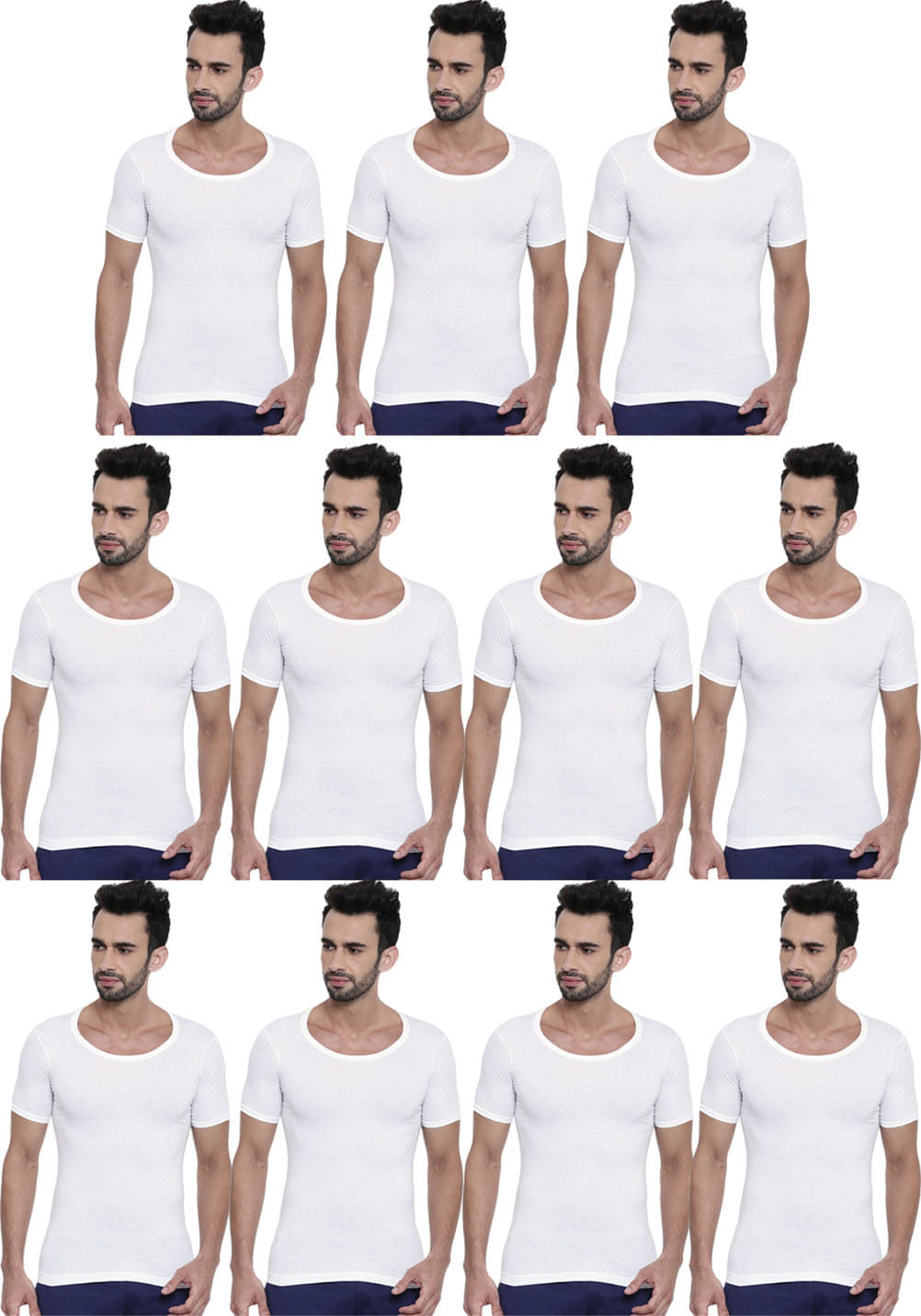 Dixcy Scott Pack of 11 Cotton Basic Vest For Men ( White ) Dixcy Scott Pack of 11 Cotton Basic Vest For Men ( White )