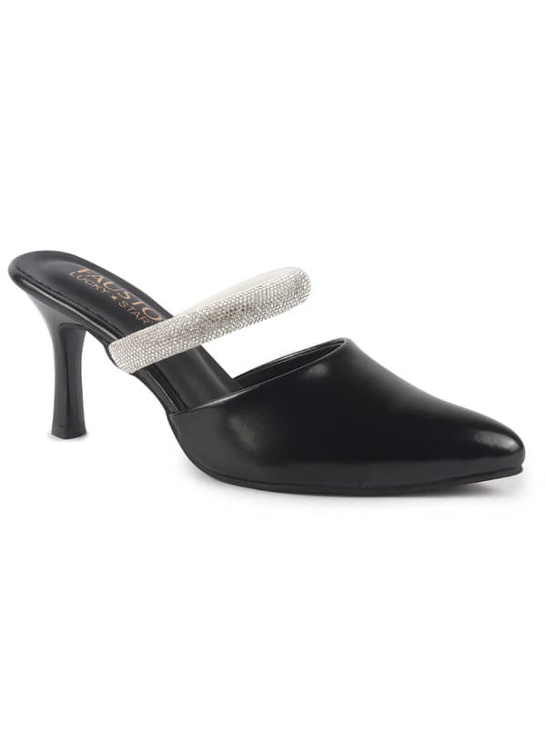     			Fausto Black Women's Sandal Heels