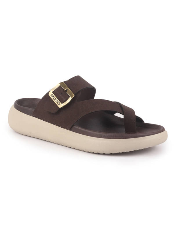     			Fausto Brown Men's Daily Slipper