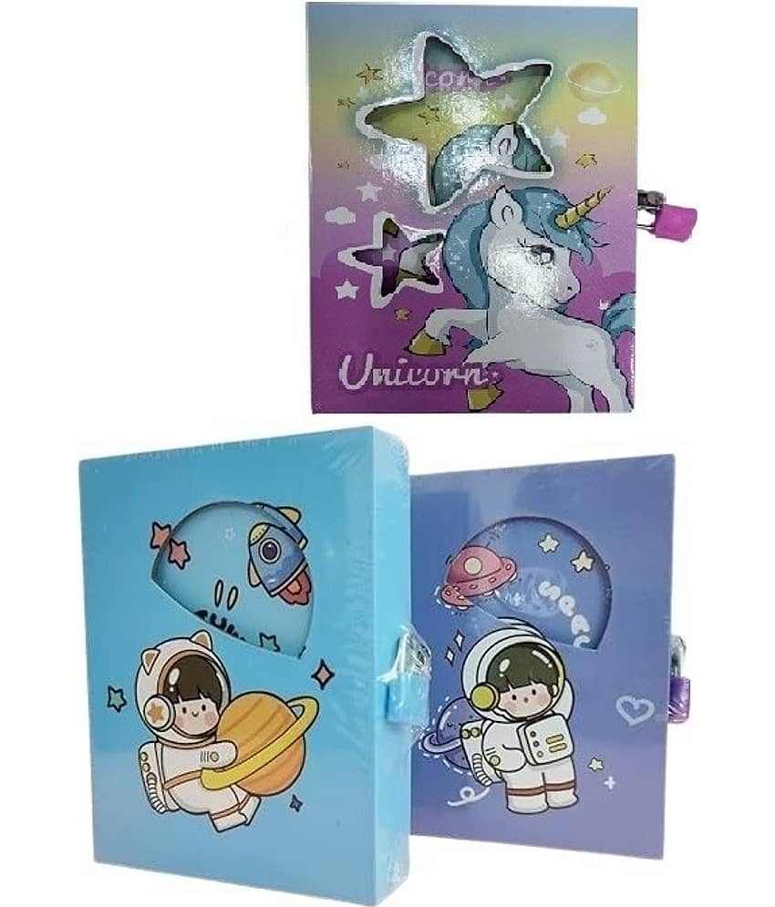 Freedy 1 Unicorn Diary With Lock & Key Box For Boys/Girls Birthday Gifts For Kids A5 Gift Set Ruled Diary Any One Random Desingn will send 100 Pages(Multicolor) - Stationery | Buy online on ZillyBuy