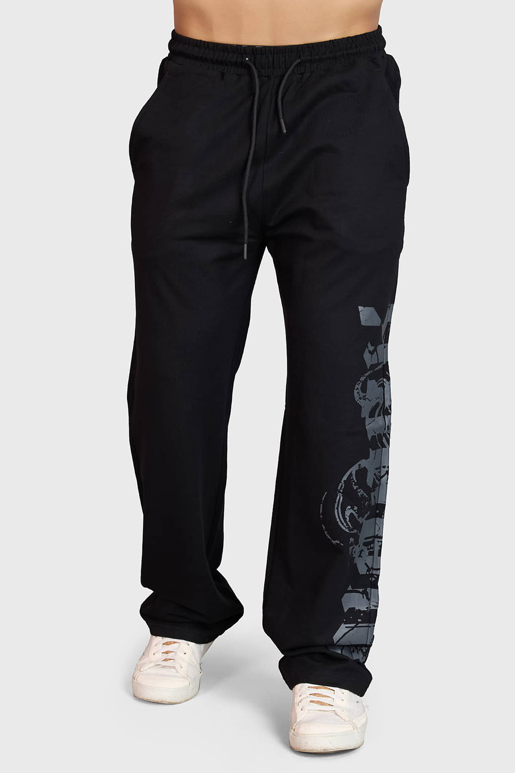 Fuaark Black Cotton Men's Sports Trackpants ( Pack of 1 ) - Track Pants | Buy online on ZillyBuy