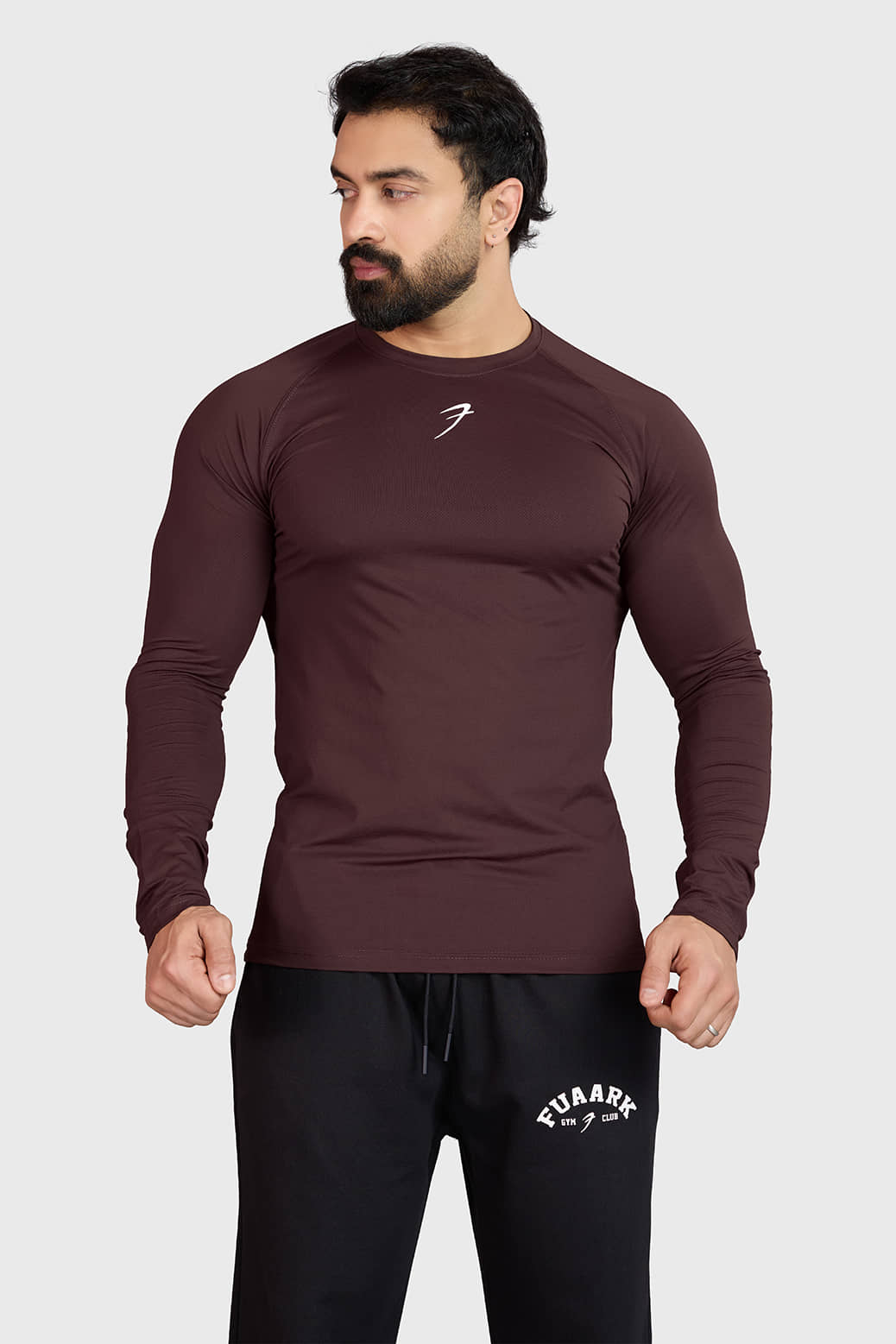 Fuaark Brown Polyester Slim Fit Men's Sports T-Shirt ( Pack of 1 )