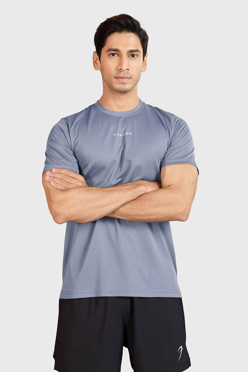Fuaark Grey Polyester Regular Fit Men's Sports T-Shirt ( Pack of 1 ) Fuaark Grey Polyester Regular Fit Men's Sports T-Shirt ( Pack of 1 )
