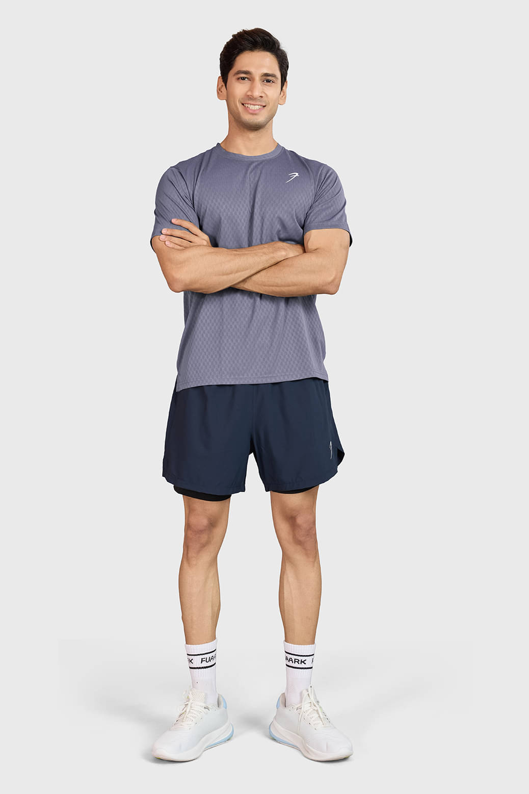 Fuaark Grey Polyester Regular Fit Men's Sports T-Shirt ( Pack of 1 ) Fuaark Grey Polyester Regular Fit Men's Sports T-Shirt ( Pack of 1 )