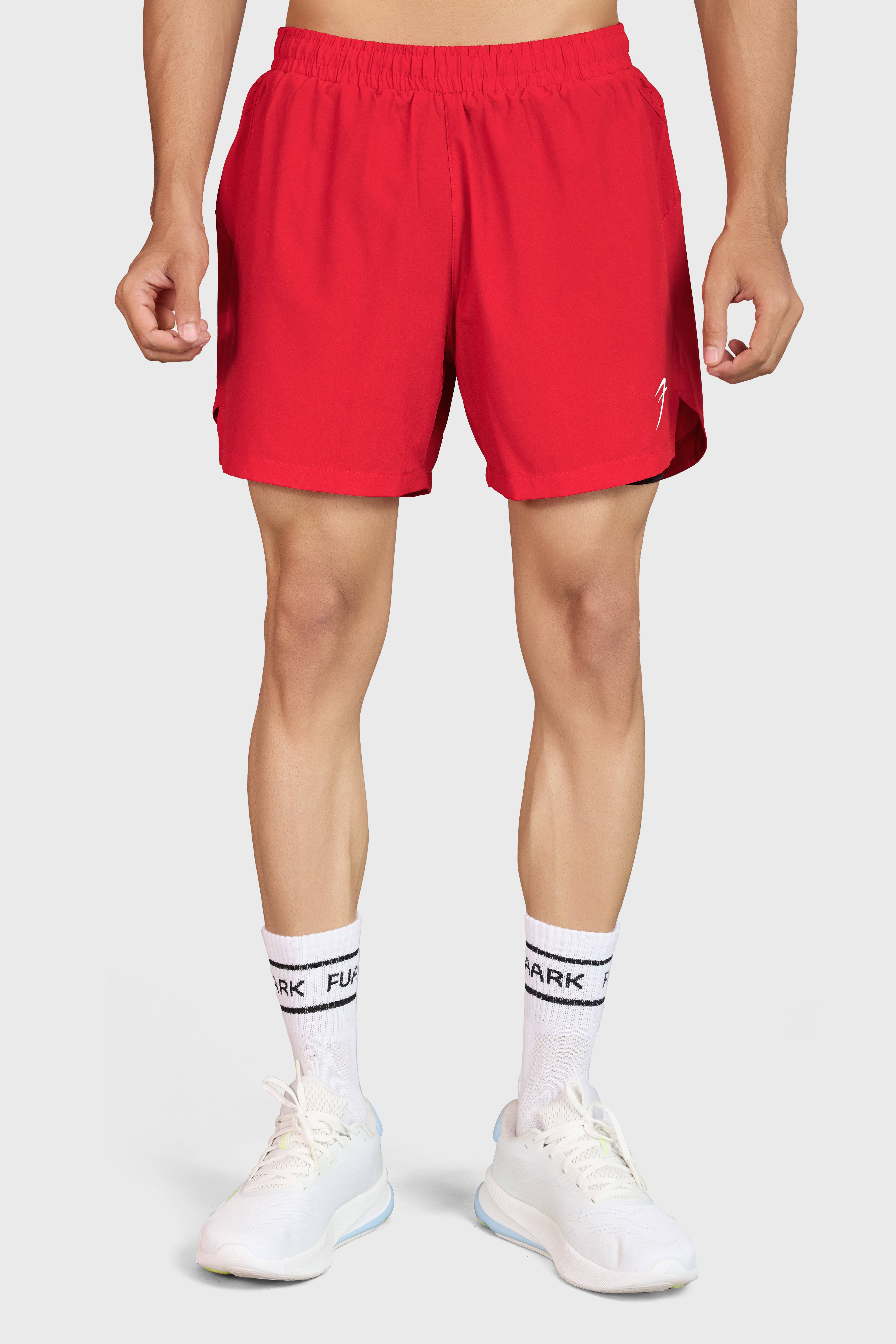 Fuaark Red Polyester Men's Running Shorts ( Pack of 1 ) Fuaark Red Polyester Men's Running Shorts ( Pack of 1 )