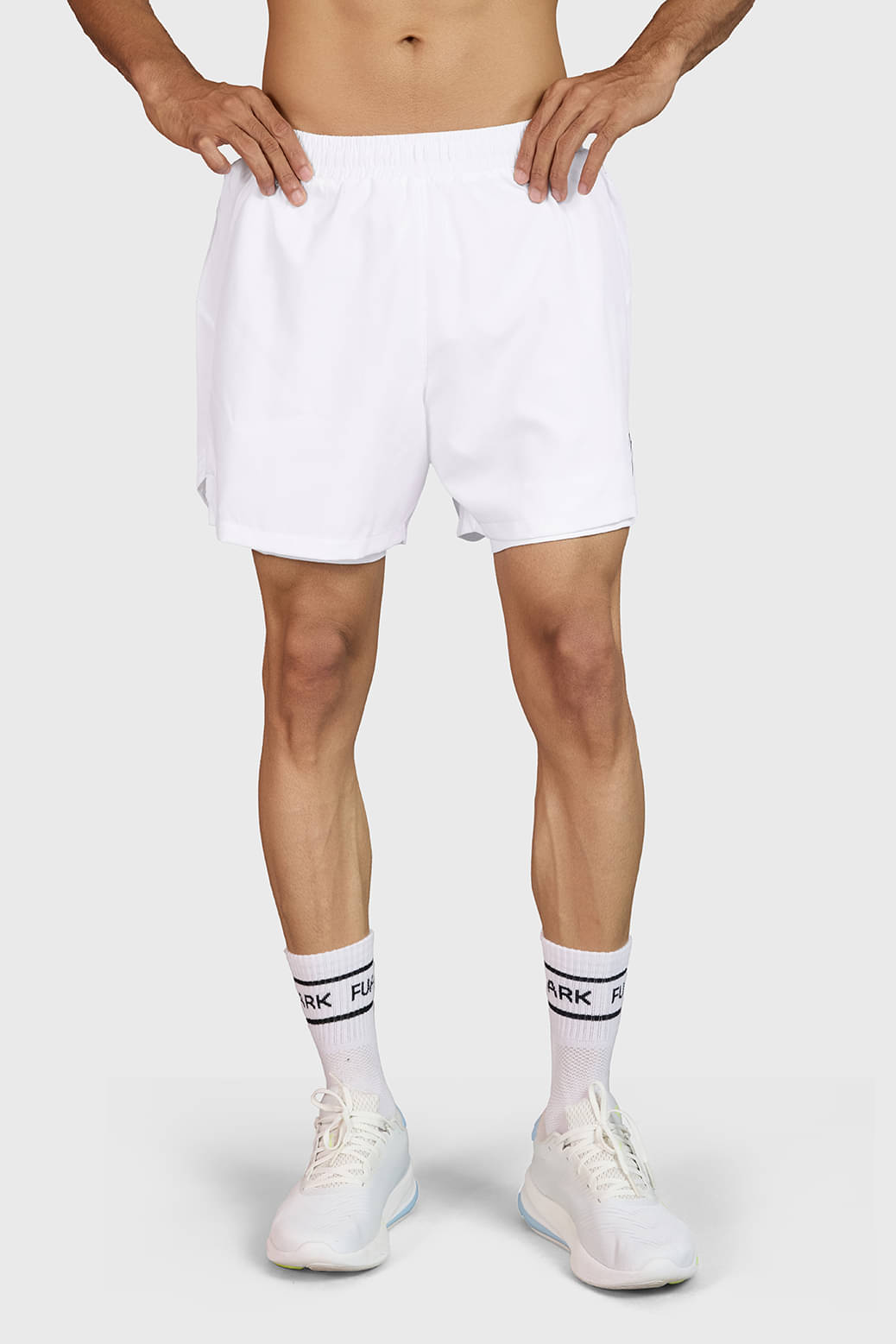 Fuaark White Polyester Men's Running Shorts ( Pack of 1 )     			Fuaark White Polyester Men's Running Shorts ( Pack of 1 )