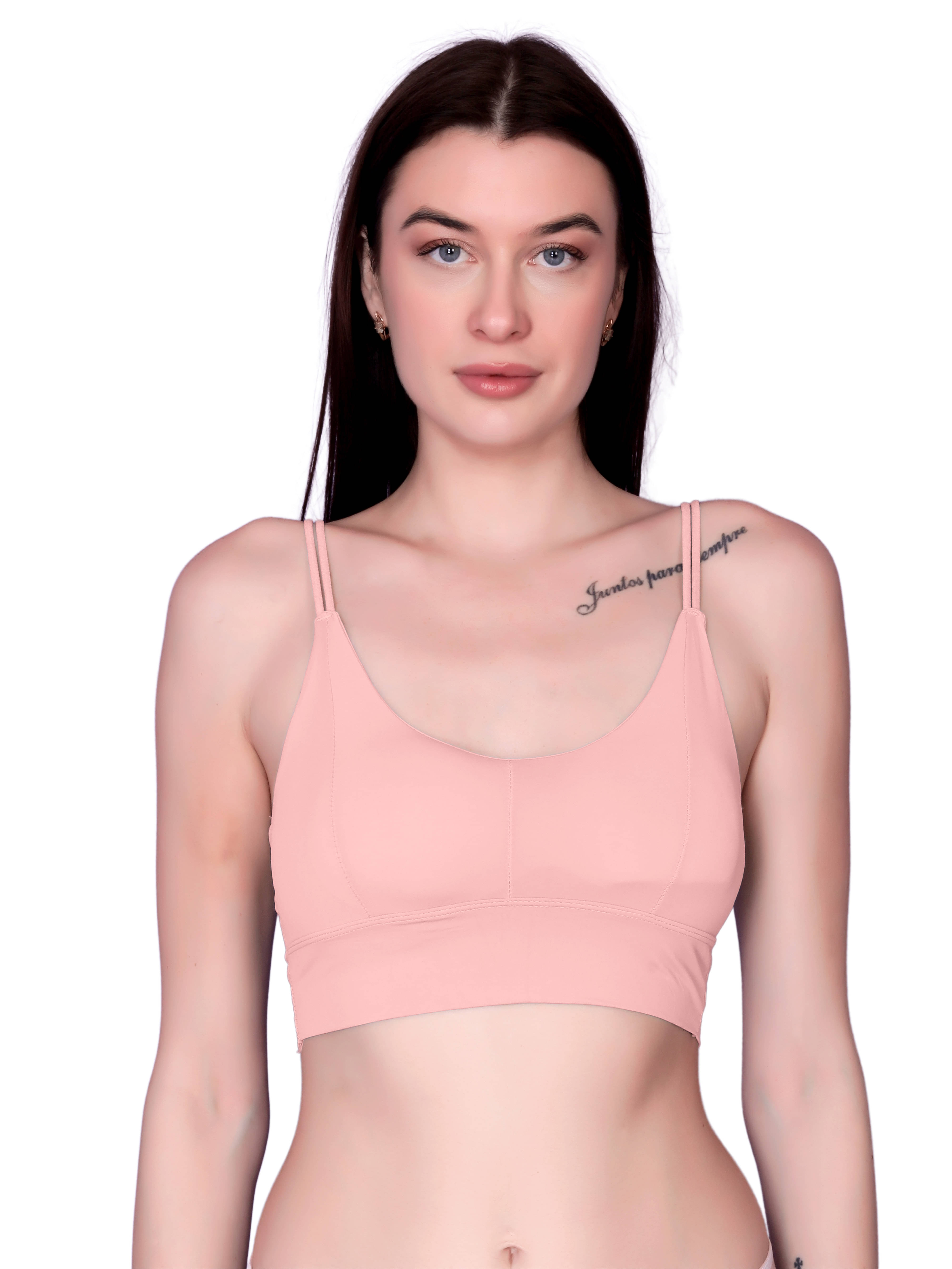     			Gopalvilla Pack of 1 Nylon Lightly Padded Bralette Bra For Women ( Pink )