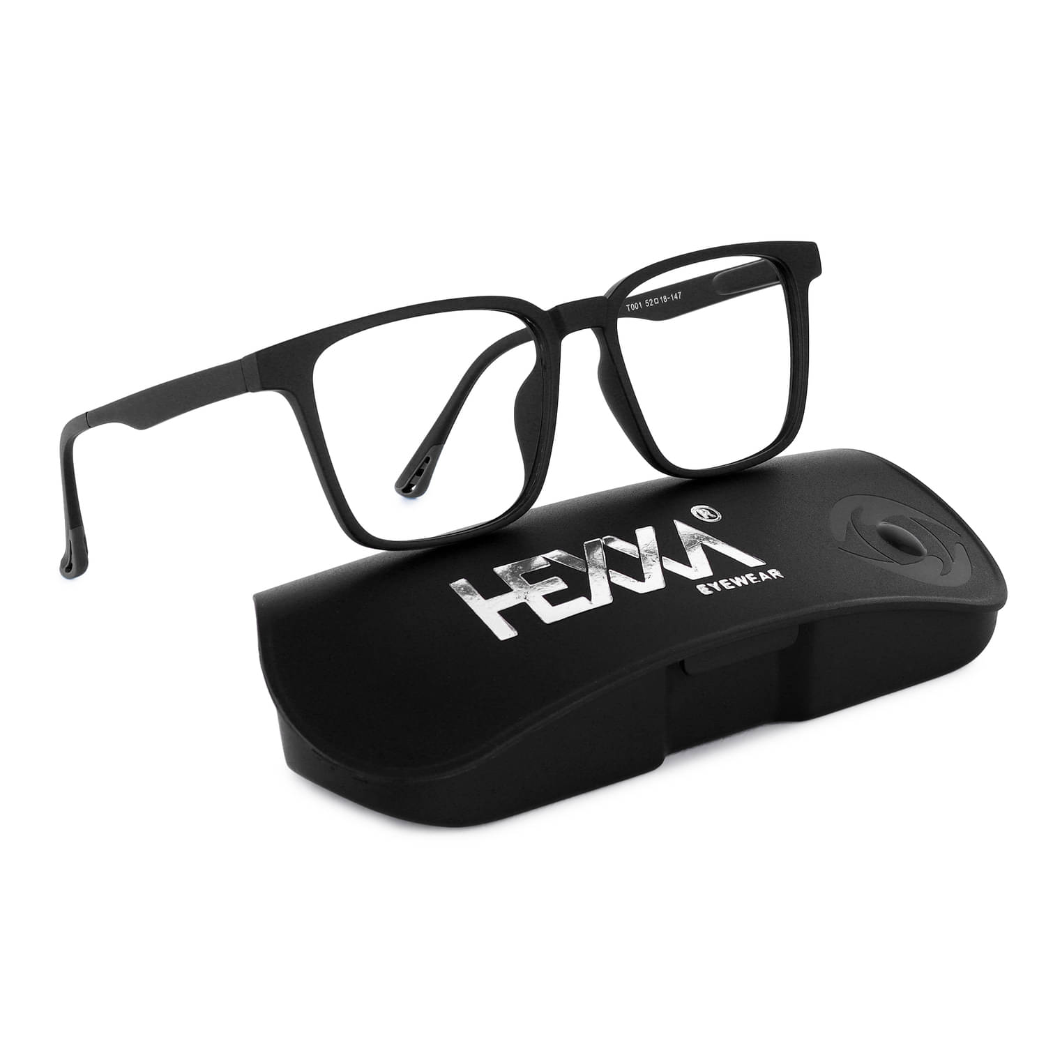     			Hexxa Black Rectangular Eyeglass Frame ( Pack of 1 )