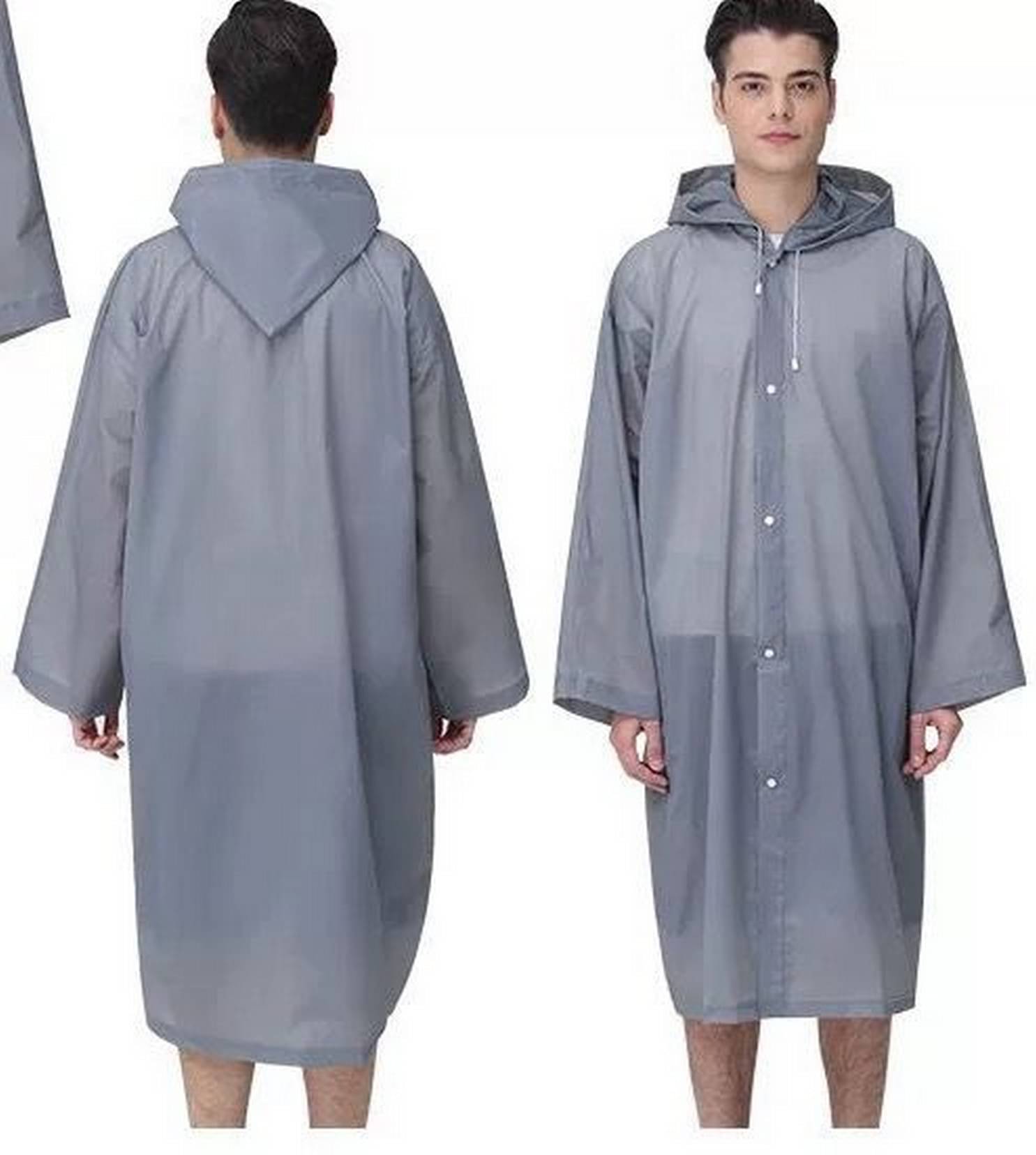 Infispace Nylon Long Raincoat - Grey Infispace Nylon Long Raincoat - Grey