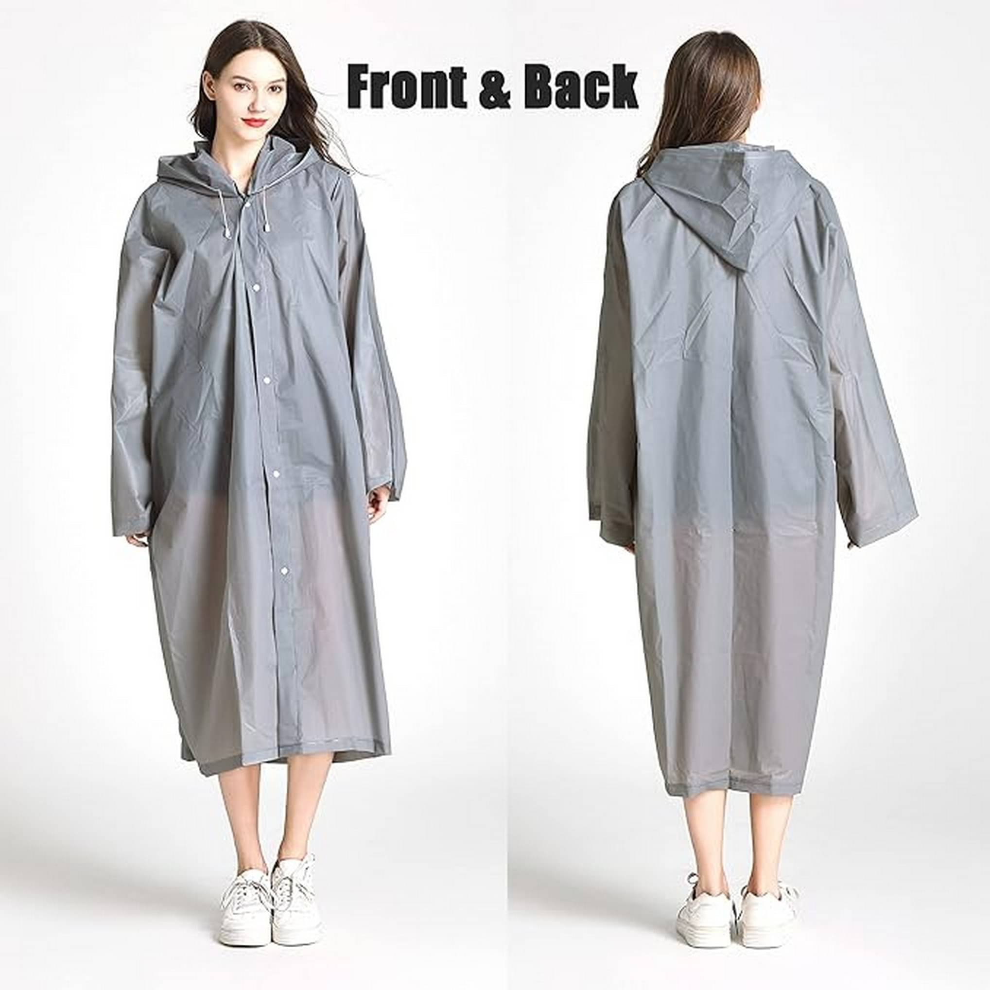Infispace Nylon Long Raincoat - Grey Infispace Nylon Long Raincoat - Grey