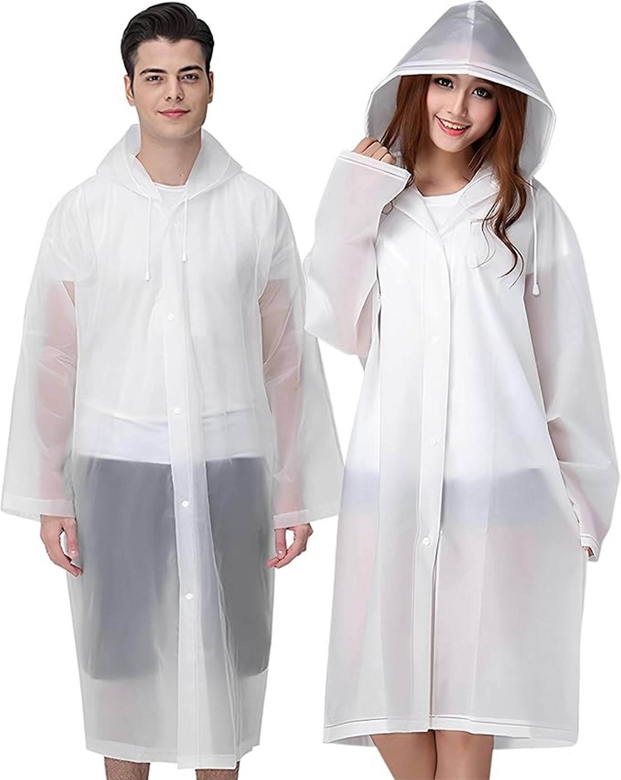 Infispace Nylon Long Raincoat - White Infispace Nylon Long Raincoat - White