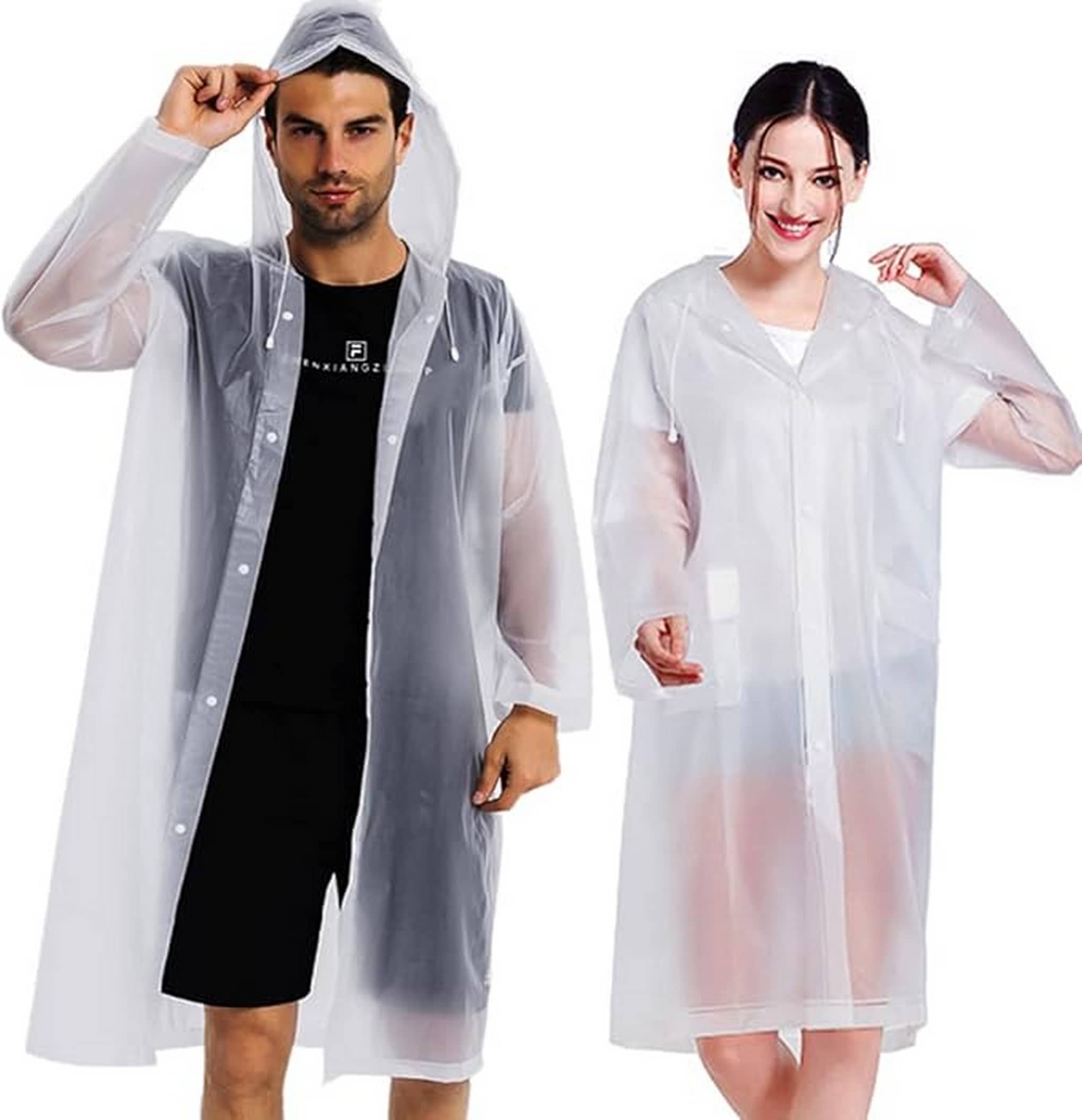 Infispace Nylon Long Raincoat - White
