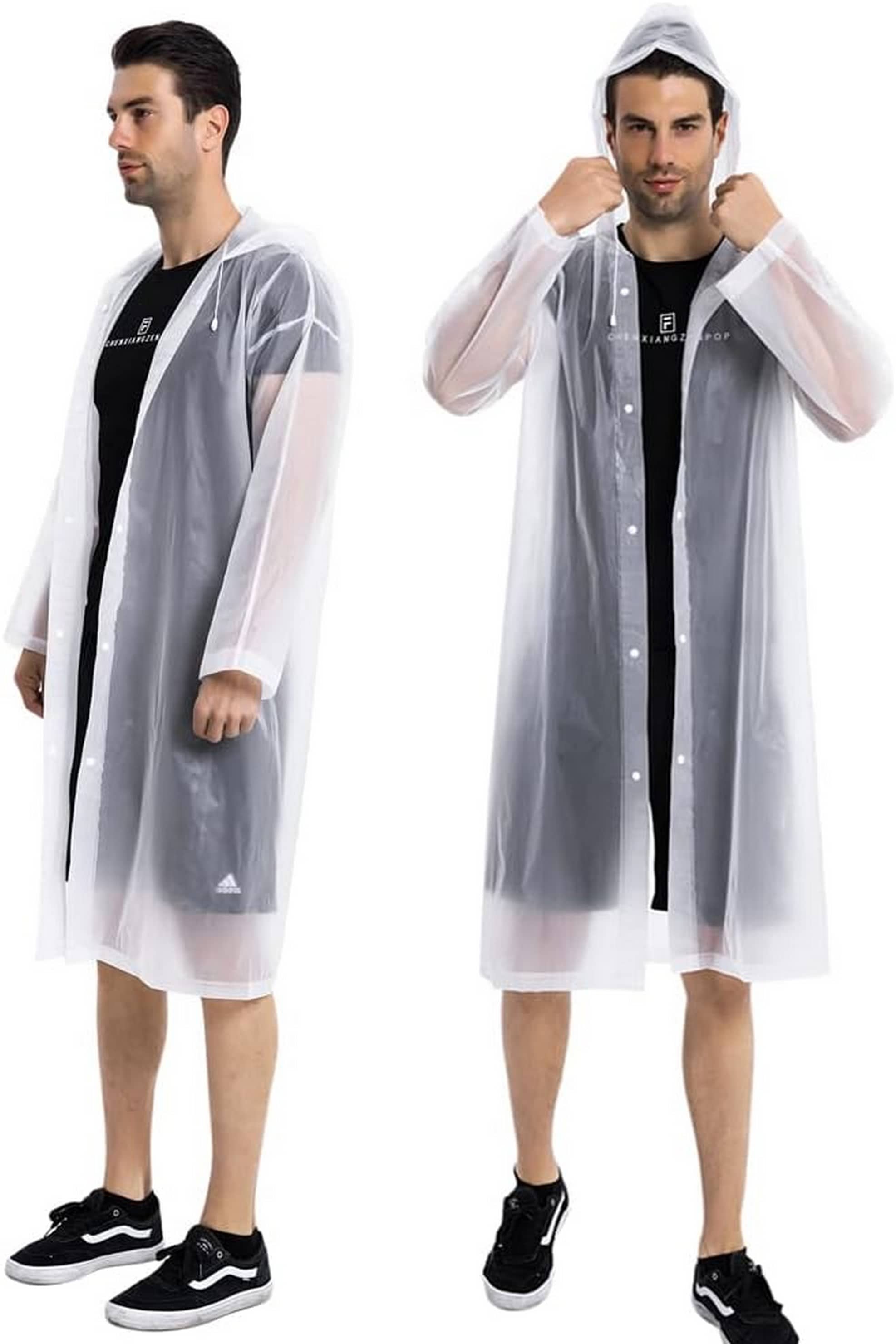 Infispace Nylon Long Raincoat - White
