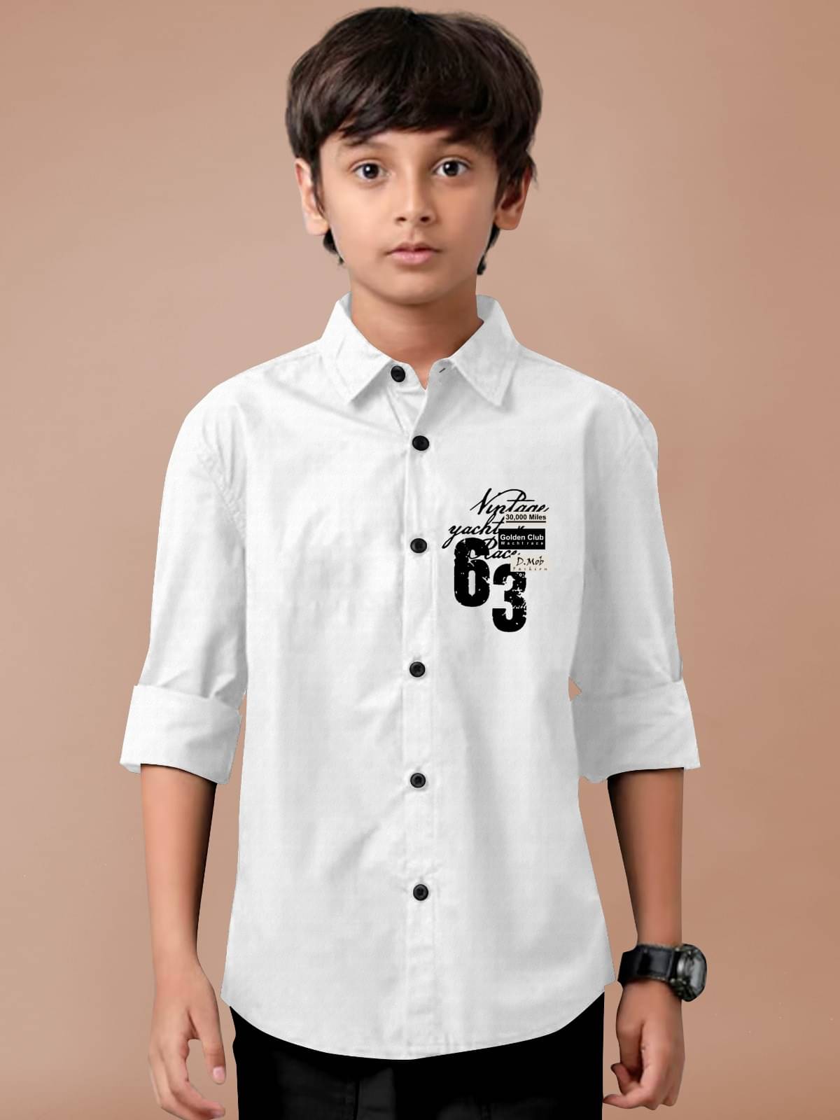     			Jay Jagdamba suit house Pack of 1 Baby Boys Cotton Blend Full Sleeves Shirt ( White )