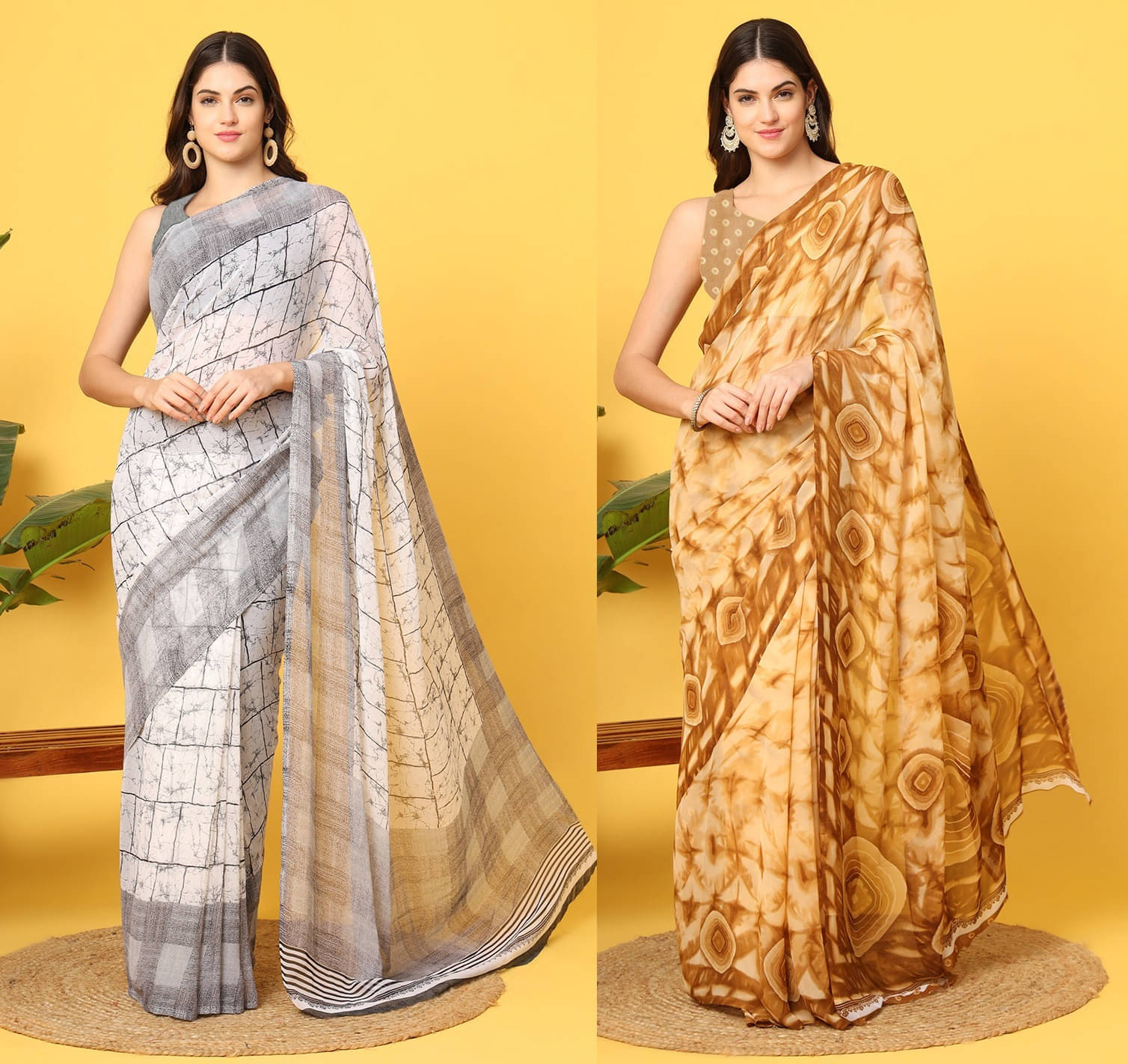 LEELAVATI Chiffon Printed Regular Saree With Unstitched Blouse Piece ( Multicolor ) LEELAVATI Chiffon Printed Regular Saree With Unstitched Blouse Piece ( Multicolor )