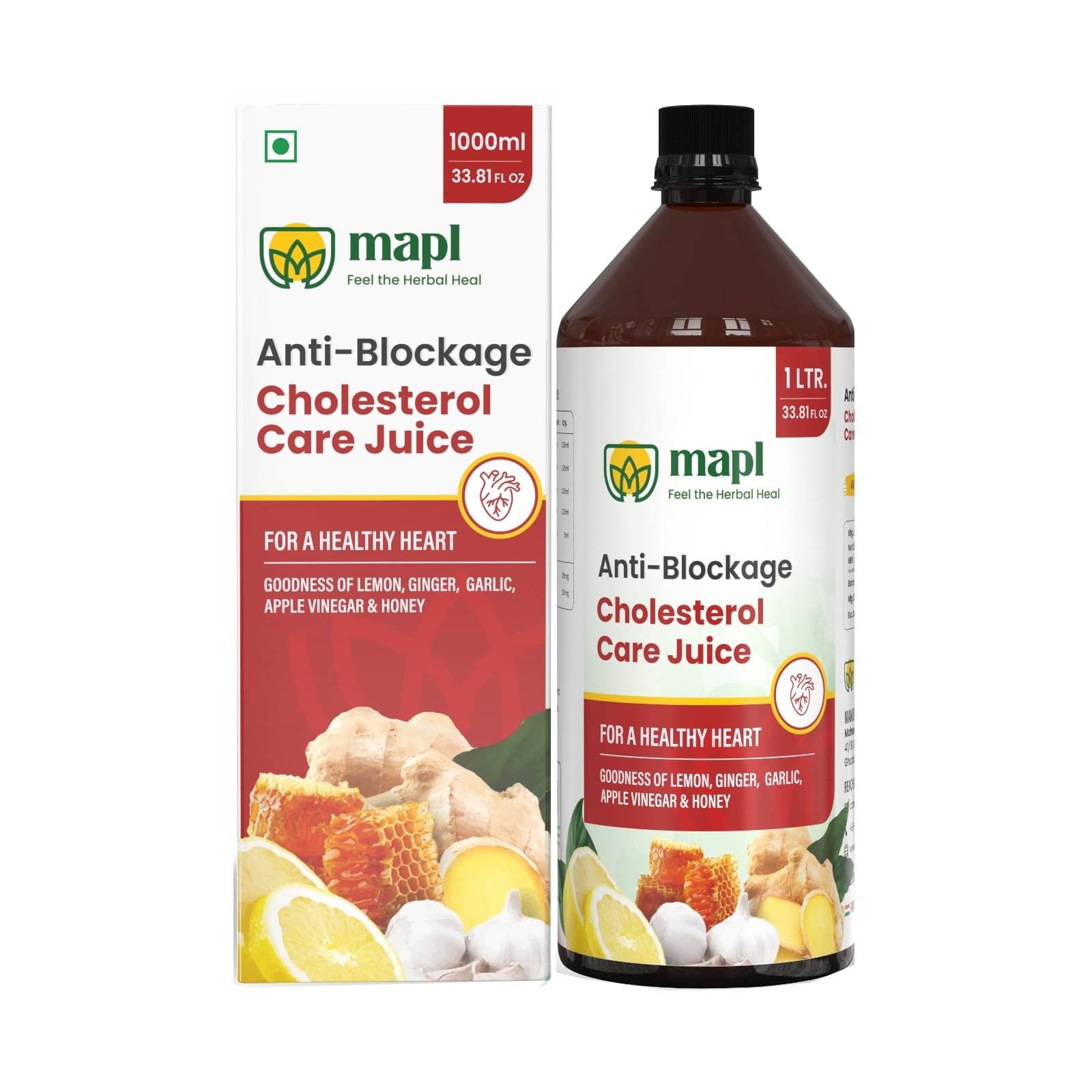     			MAPL Antiblockage Cholesterol Care Juice for Healthy Heart, Helps Manage Cholesterol Level -1000ml