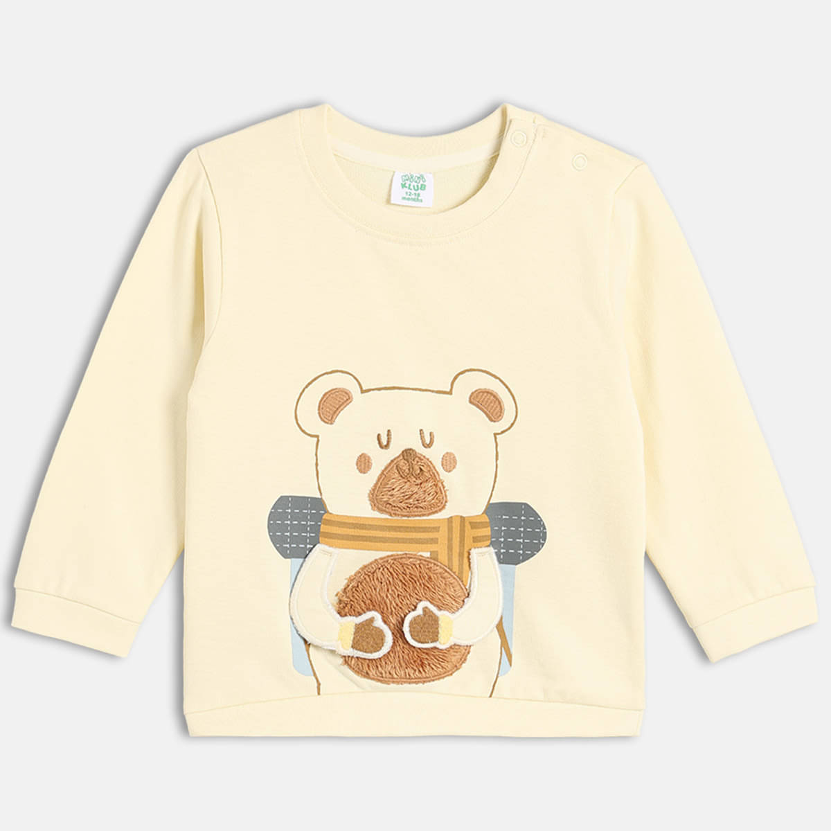     			MINI KLUB Pack of 1 Boys Cotton Sweatshirt ( White )