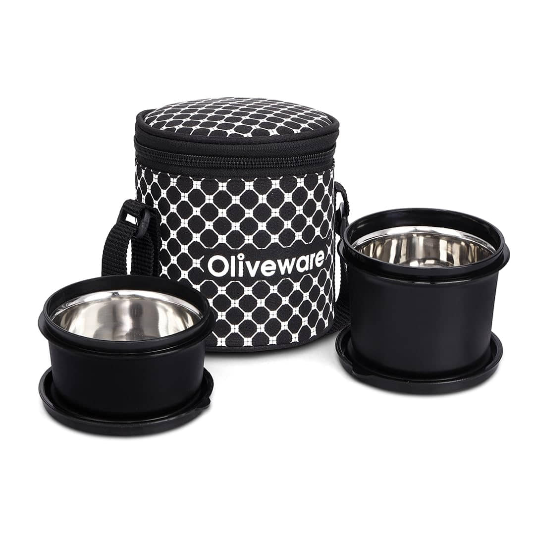 Oliveware Mason Stainless Steel Lunch Box 2 - Container ( Pack of 1 )