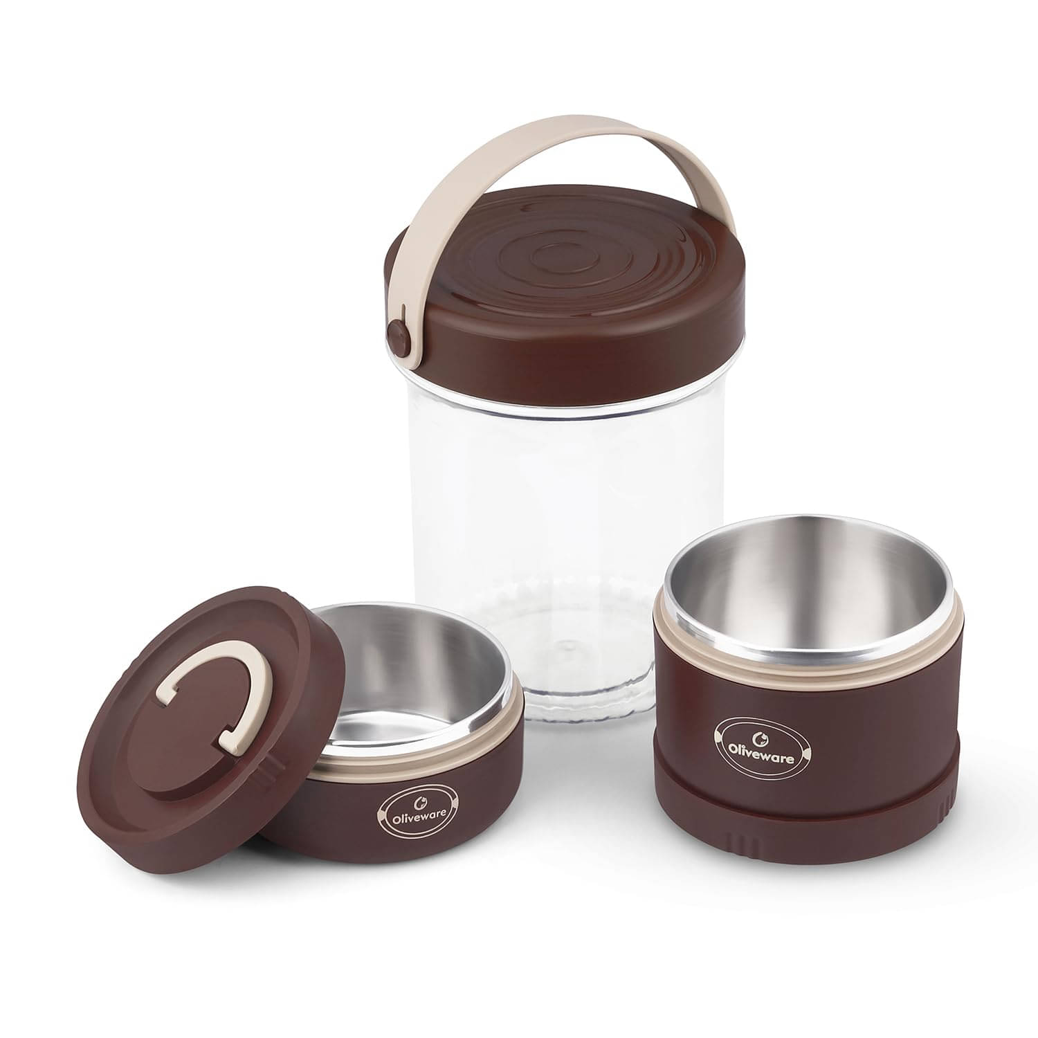     			Oliveware Prime Stainless Steel Insulated Lunch Box 2 - Container ( Pack of 1 )