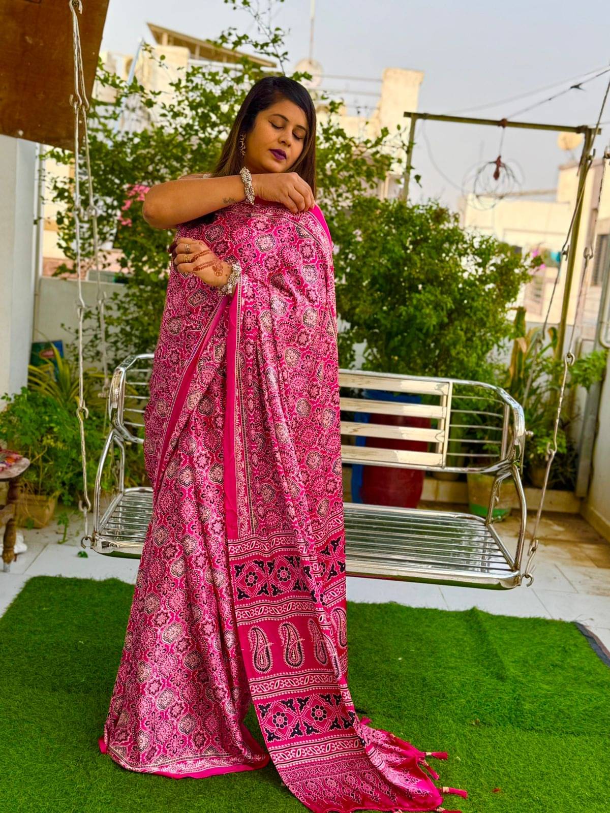     			Panchtatva Silk Printed Regular Saree With Unstitched Blouse Piece ( Multicolor )