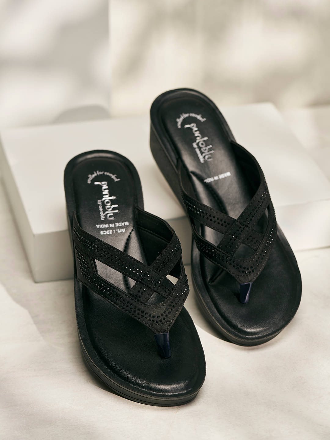     			Puntoblu Black Women's Flats