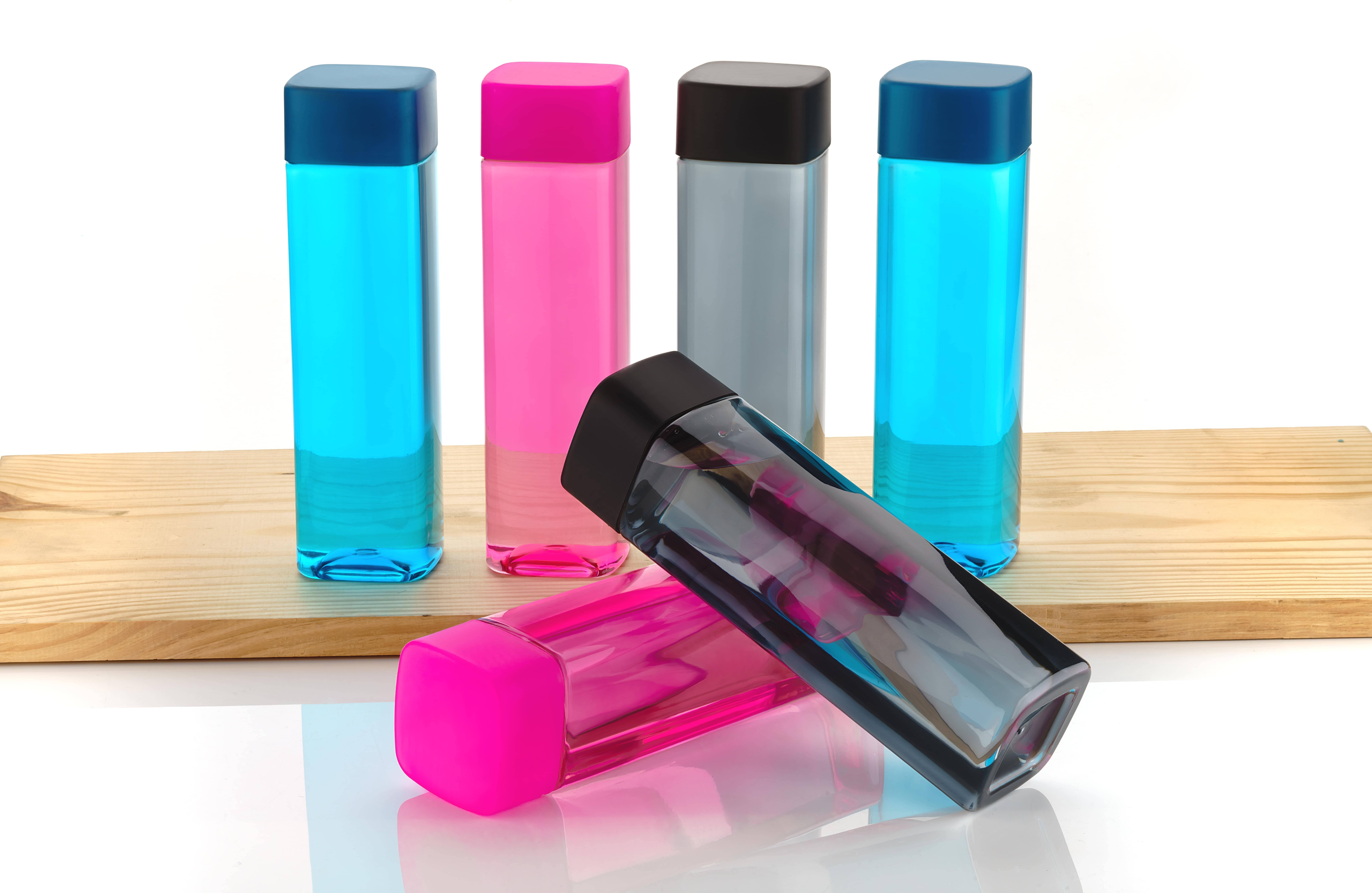     			RABBY Multicolor Plastic Water Bottle 950 mL ( Set of 6 )