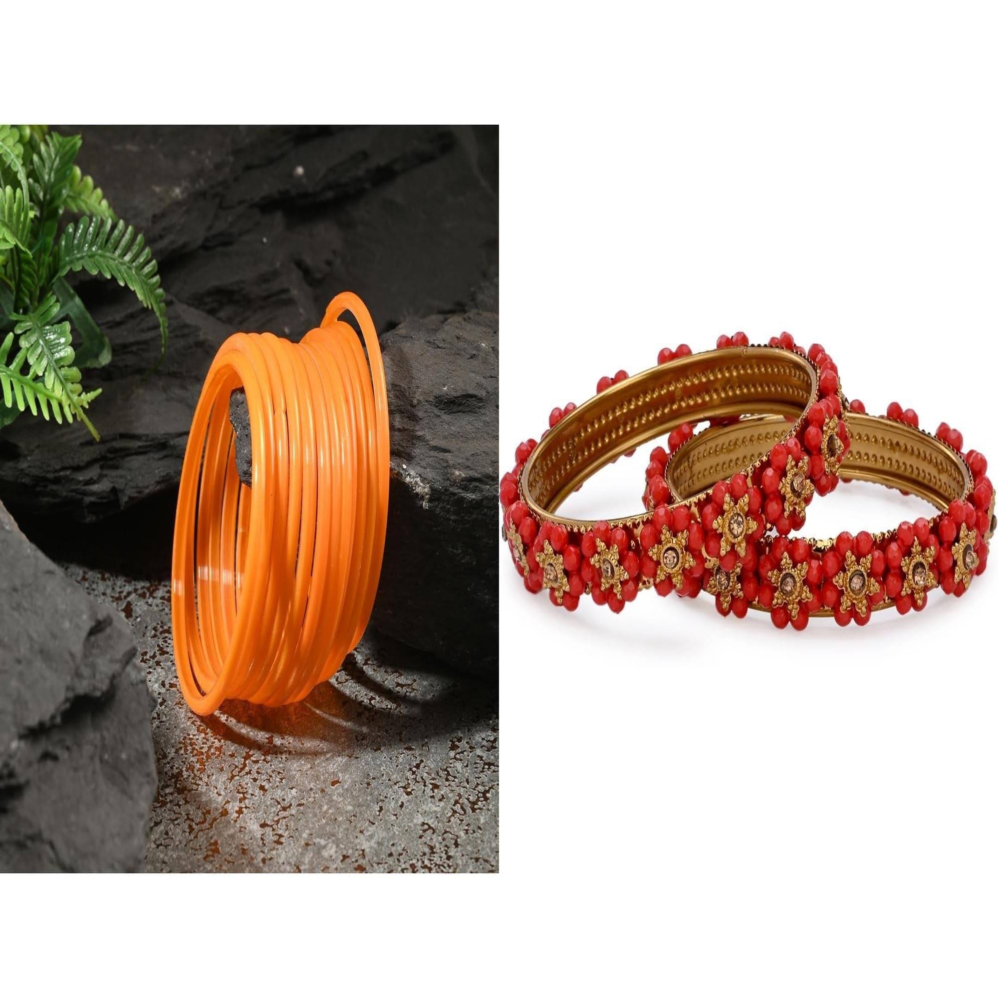     			Somil Multicolor Bangle Set ( Pack of 2 )
