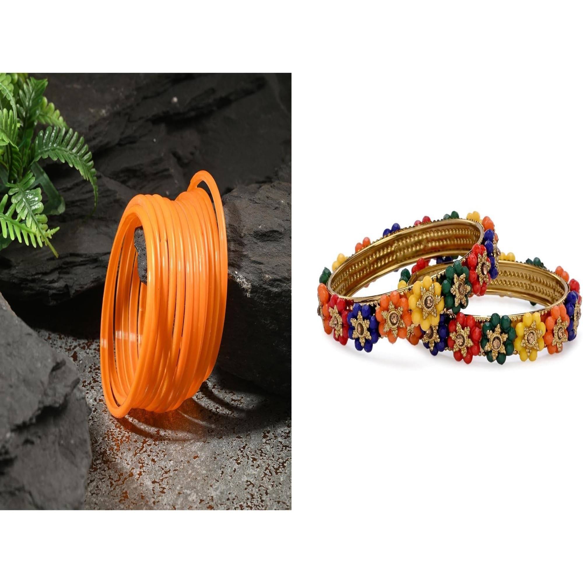 Somil Multicolor Bangle Set ( Pack of 2 ) Somil Multicolor Bangle Set ( Pack of 2 )