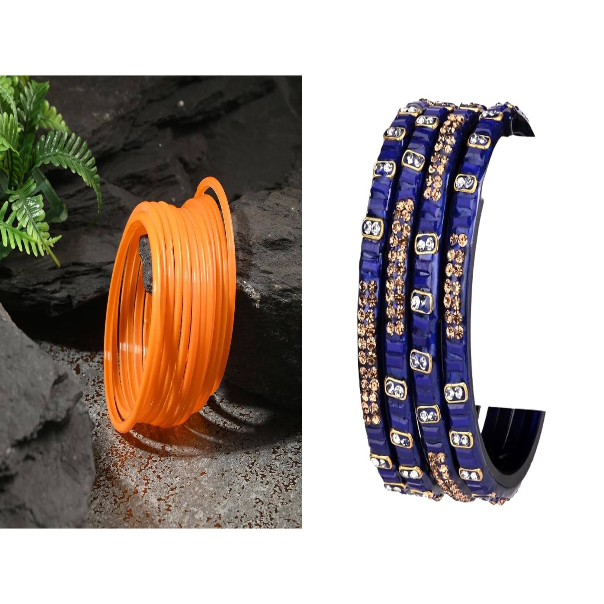     			Somil Multicolor Bangle Set ( Pack of 2 )