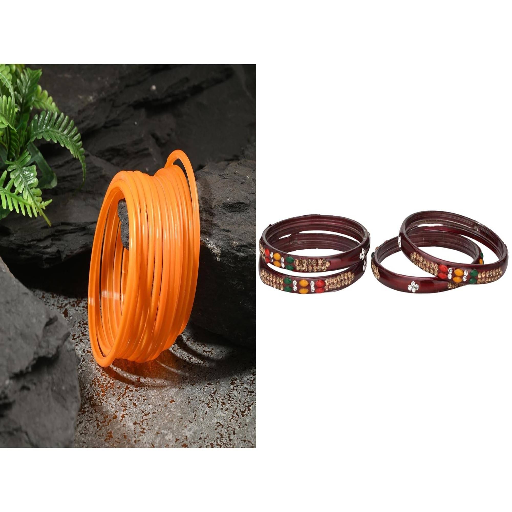     			Somil Multicolor Bangle Set ( Pack of 2 )
