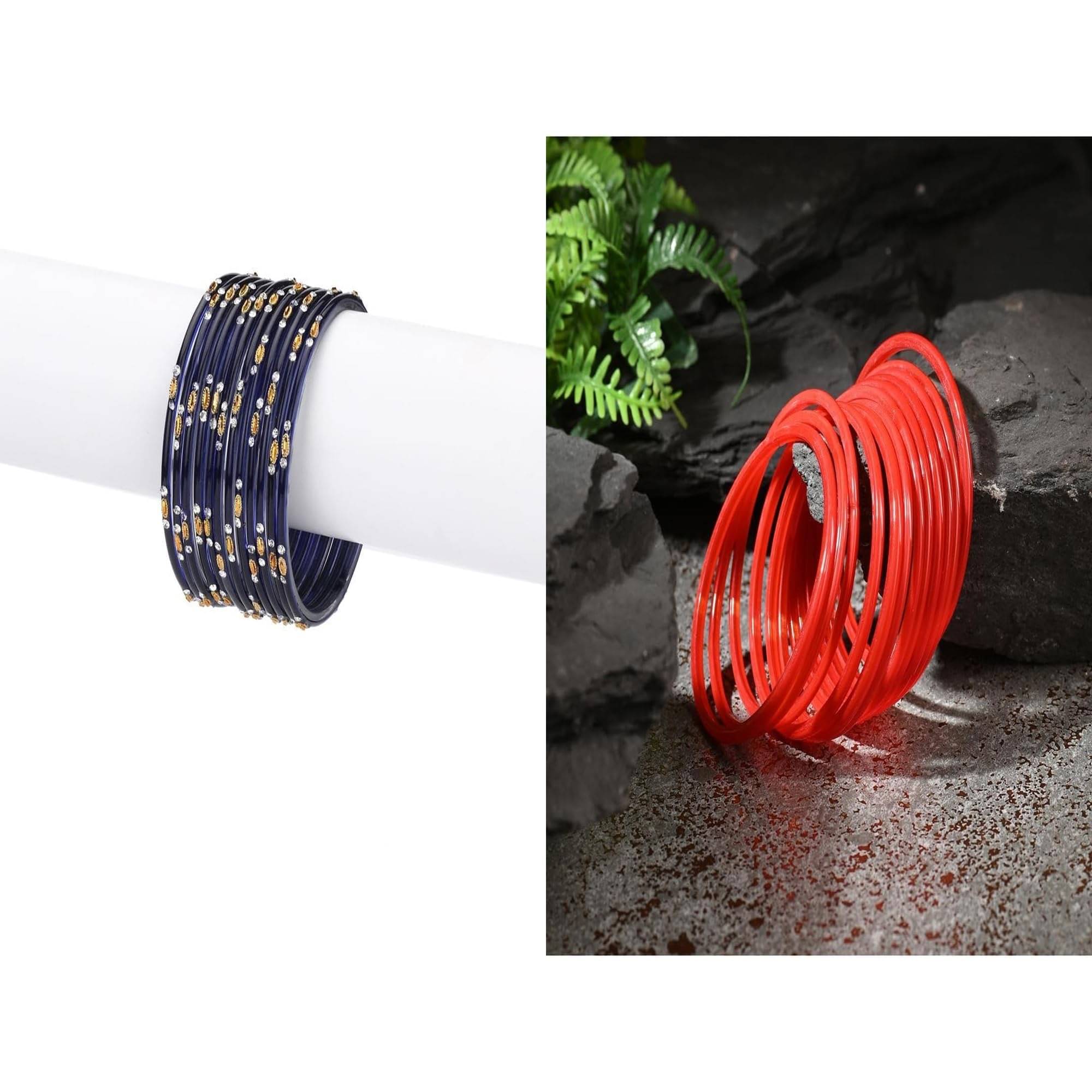     			Somil Multicolor Bangle Set ( Pack of 2 )